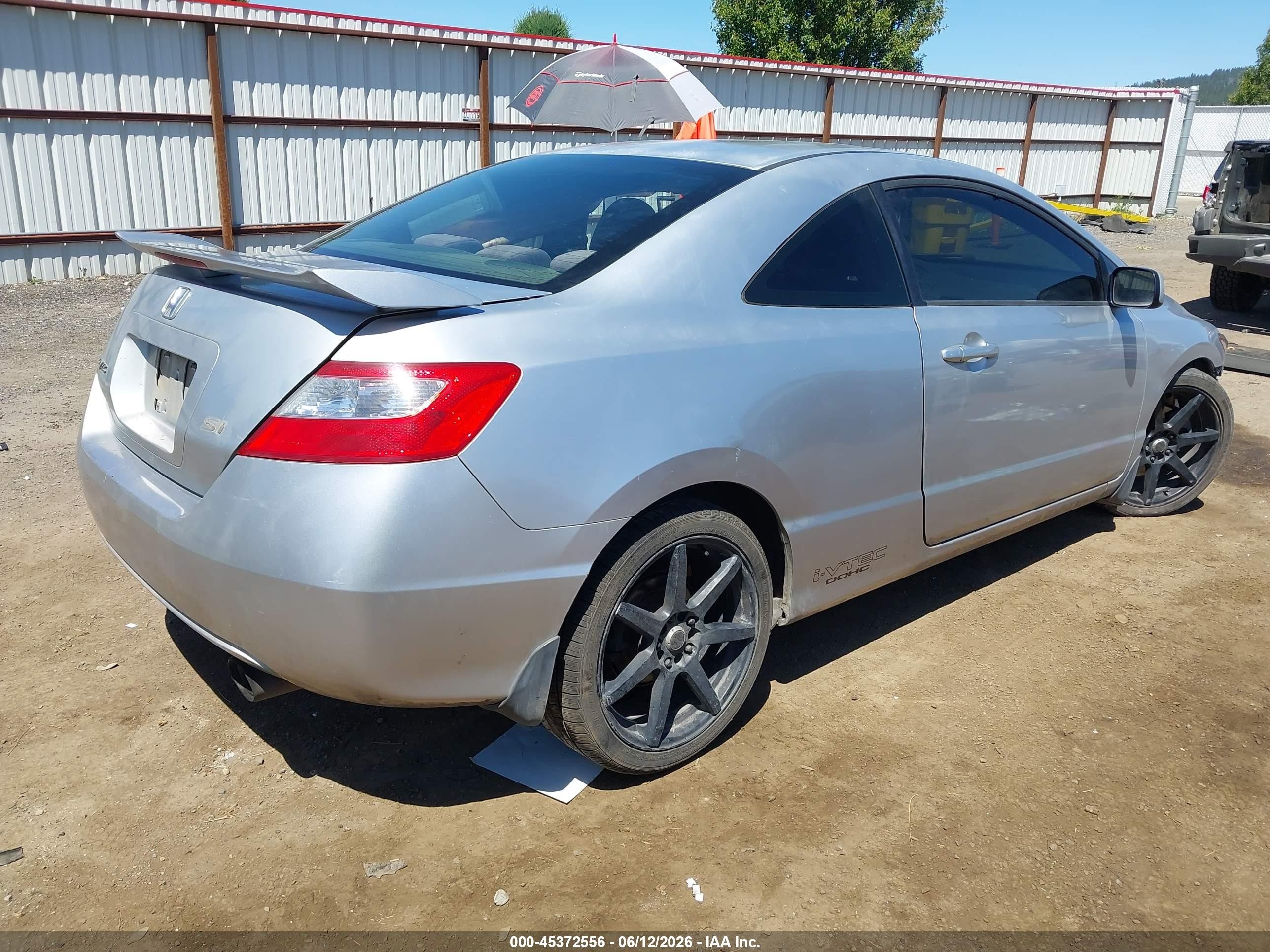 2006 Honda Civic Si Silver vin: 2HGFG21586H713293