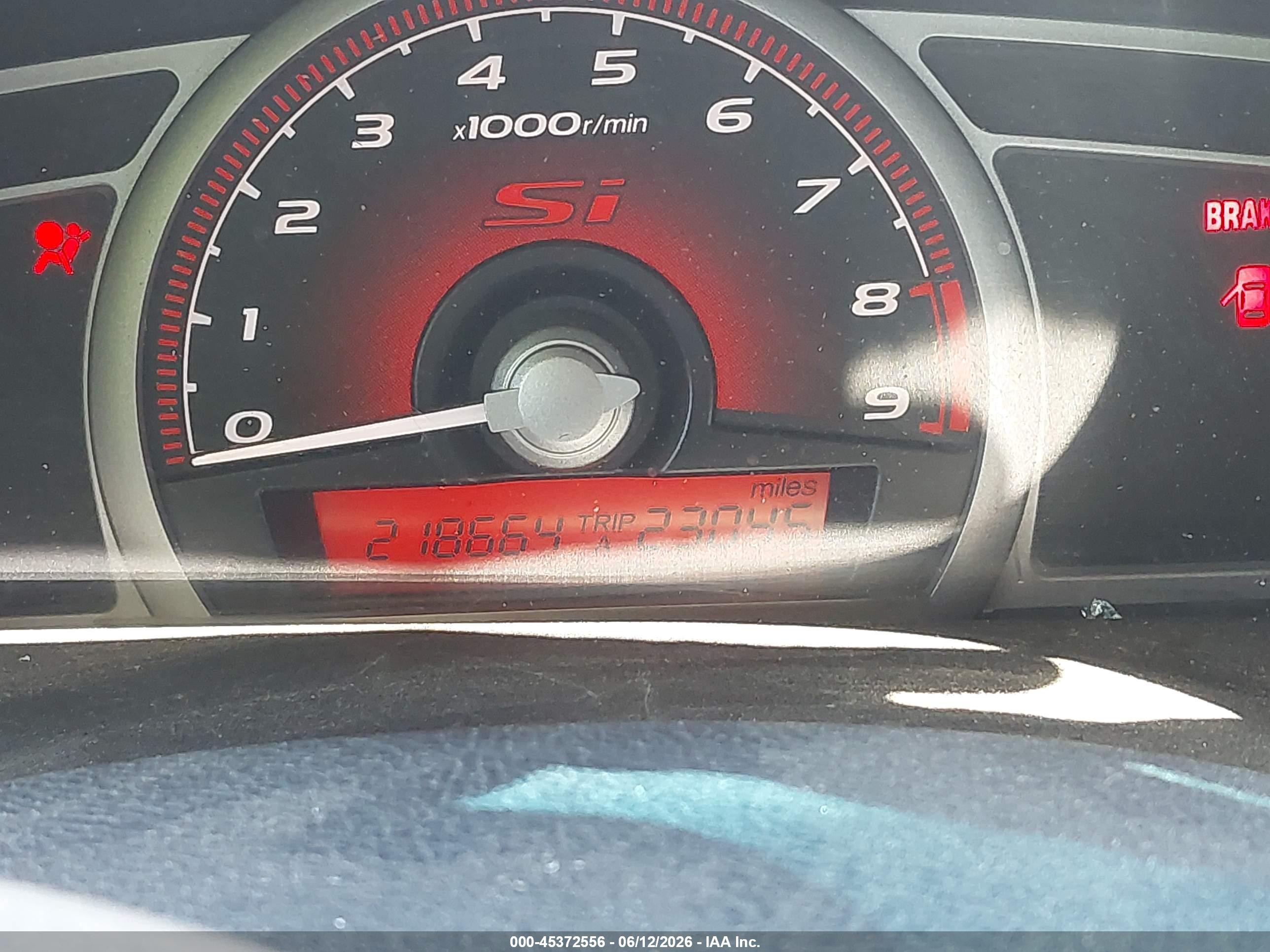 2006 Honda Civic Si Silver vin: 2HGFG21586H713293