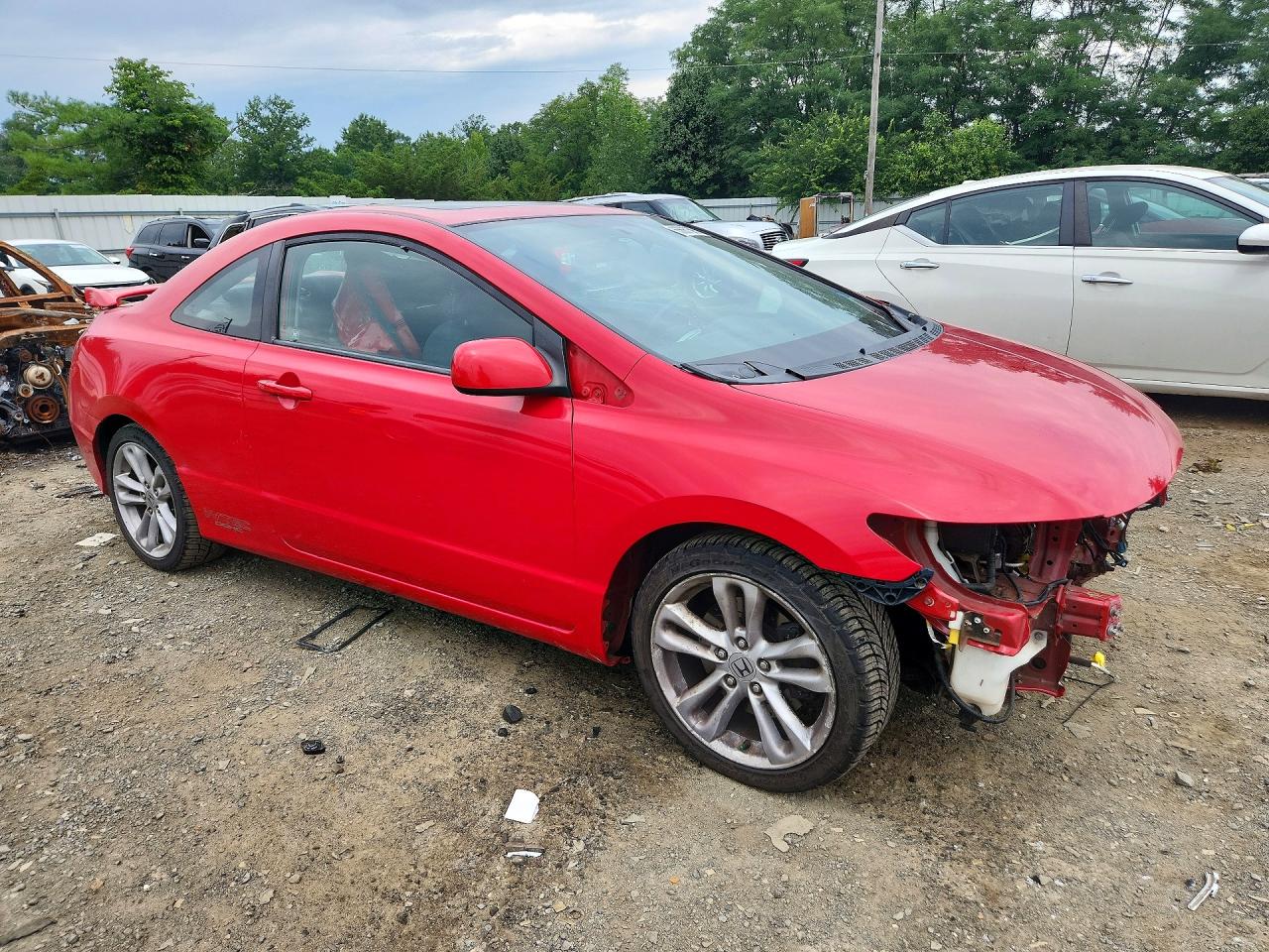 2007 Honda Civic Si Red vin: 2HGFG21587H703395