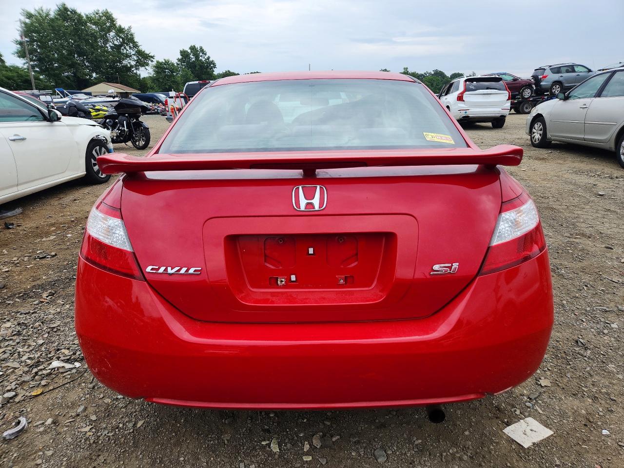 2007 Honda Civic Si Red vin: 2HGFG21587H703395
