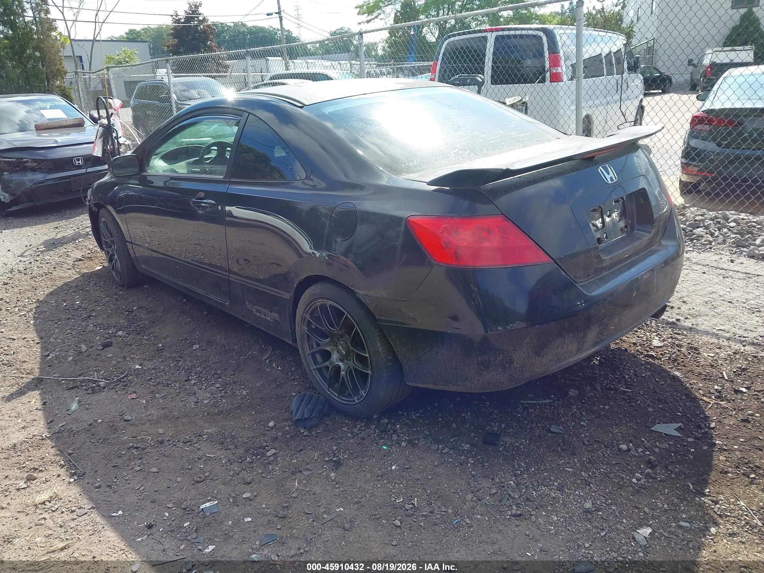 2006 Honda Civic Si Черный vin: 2HGFG21596H701167