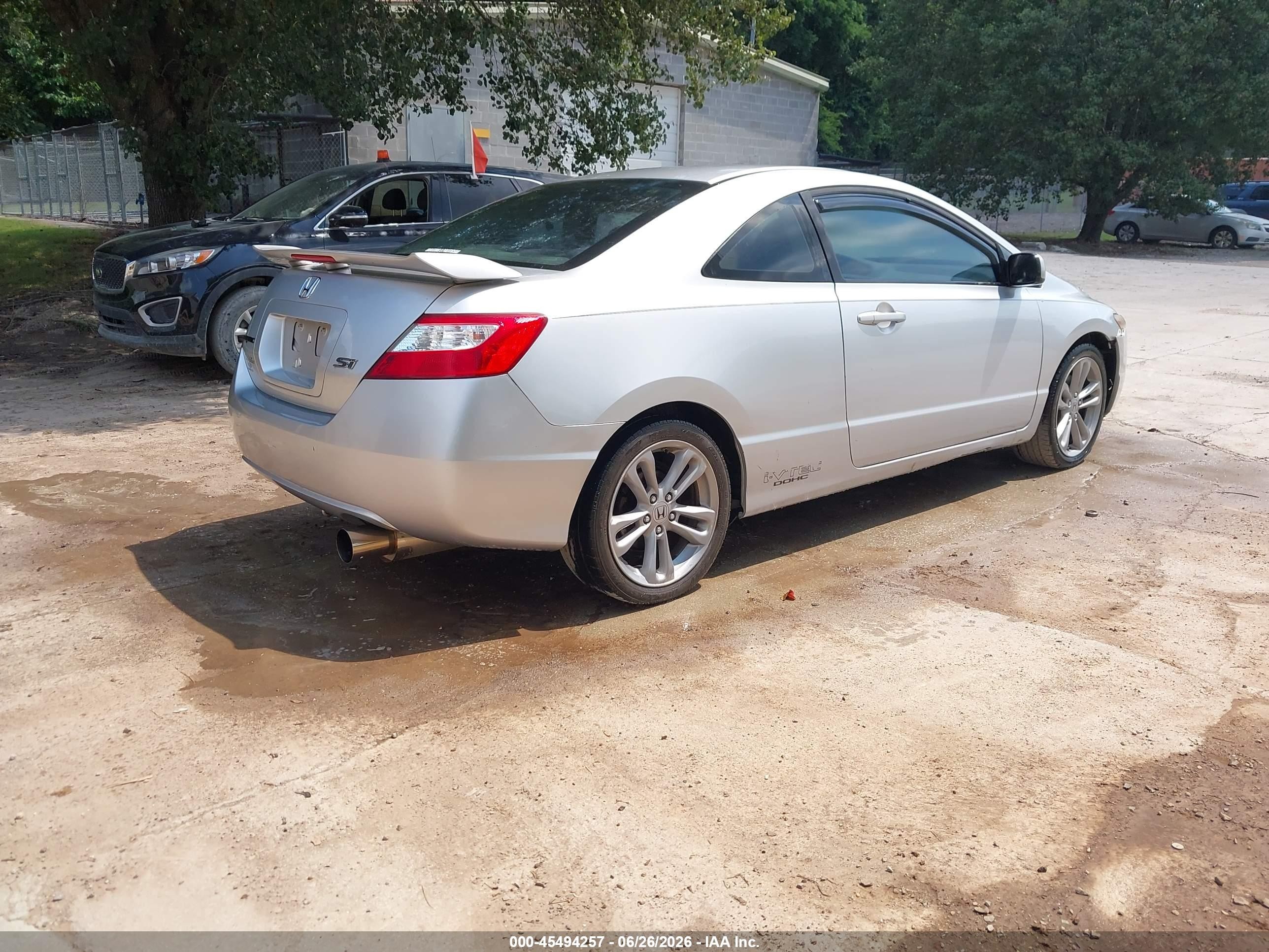 2008 Honda Civic Si Silver vin: 2HGFG21598H706064