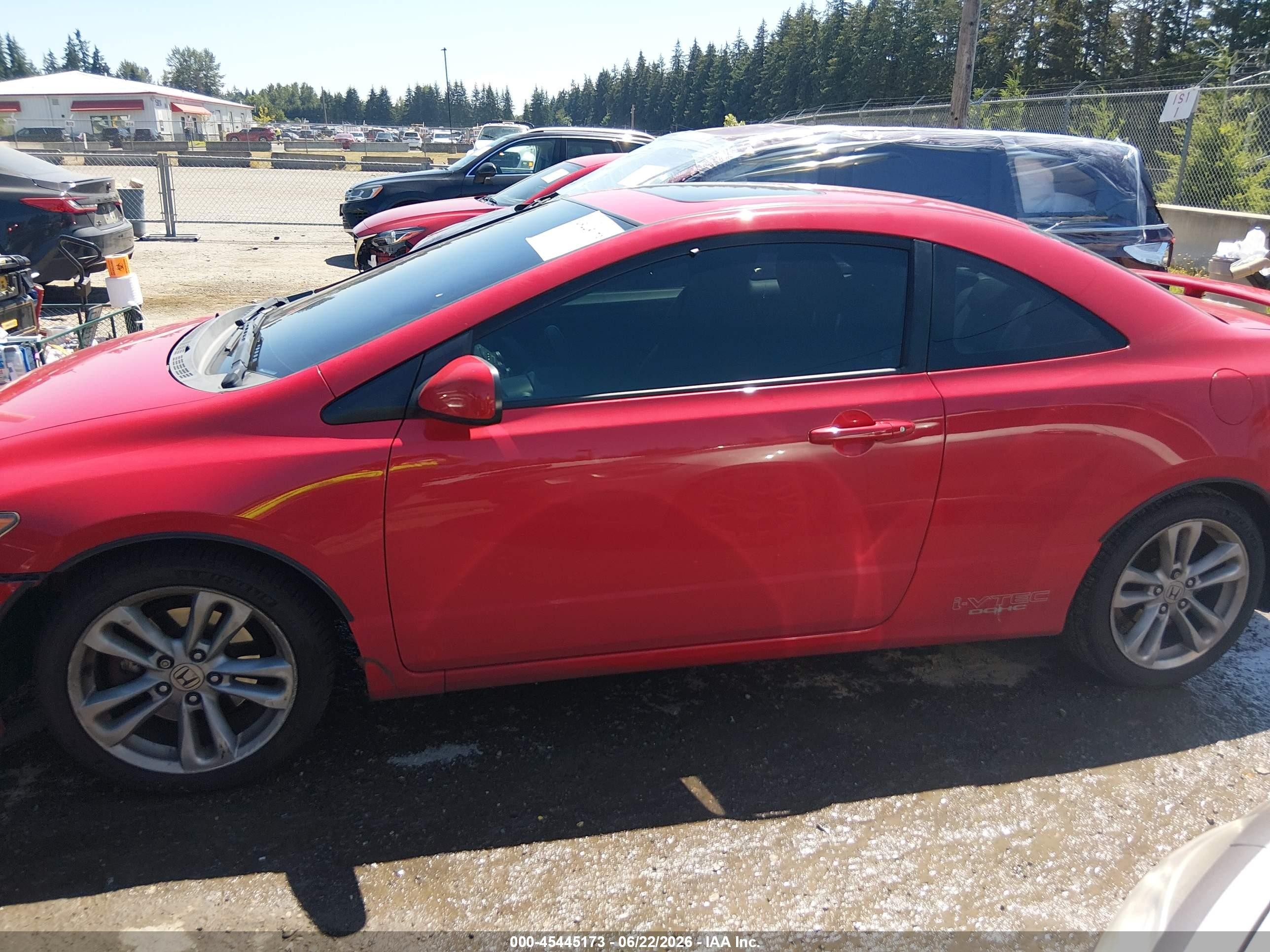 2007 Honda Civic Si Red vin: 2HGFG215X7H703091