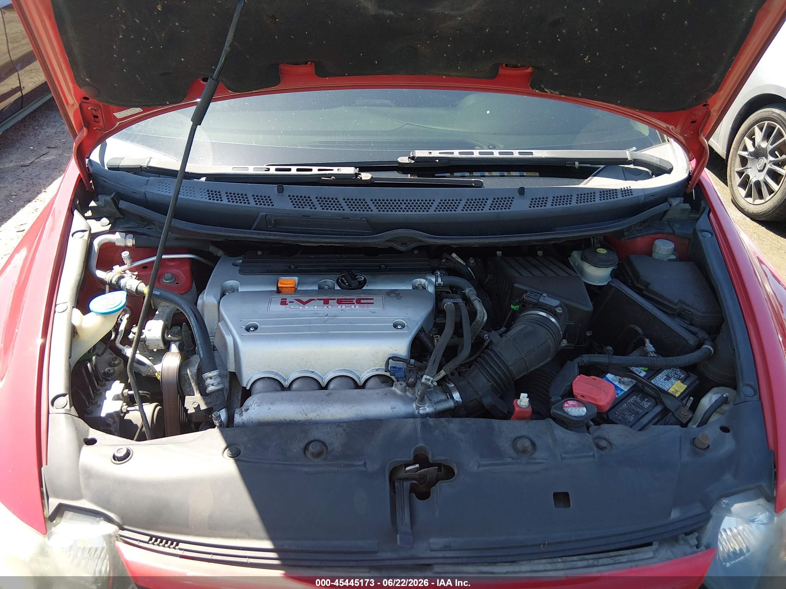 2007 Honda Civic Si Red vin: 2HGFG215X7H703091
