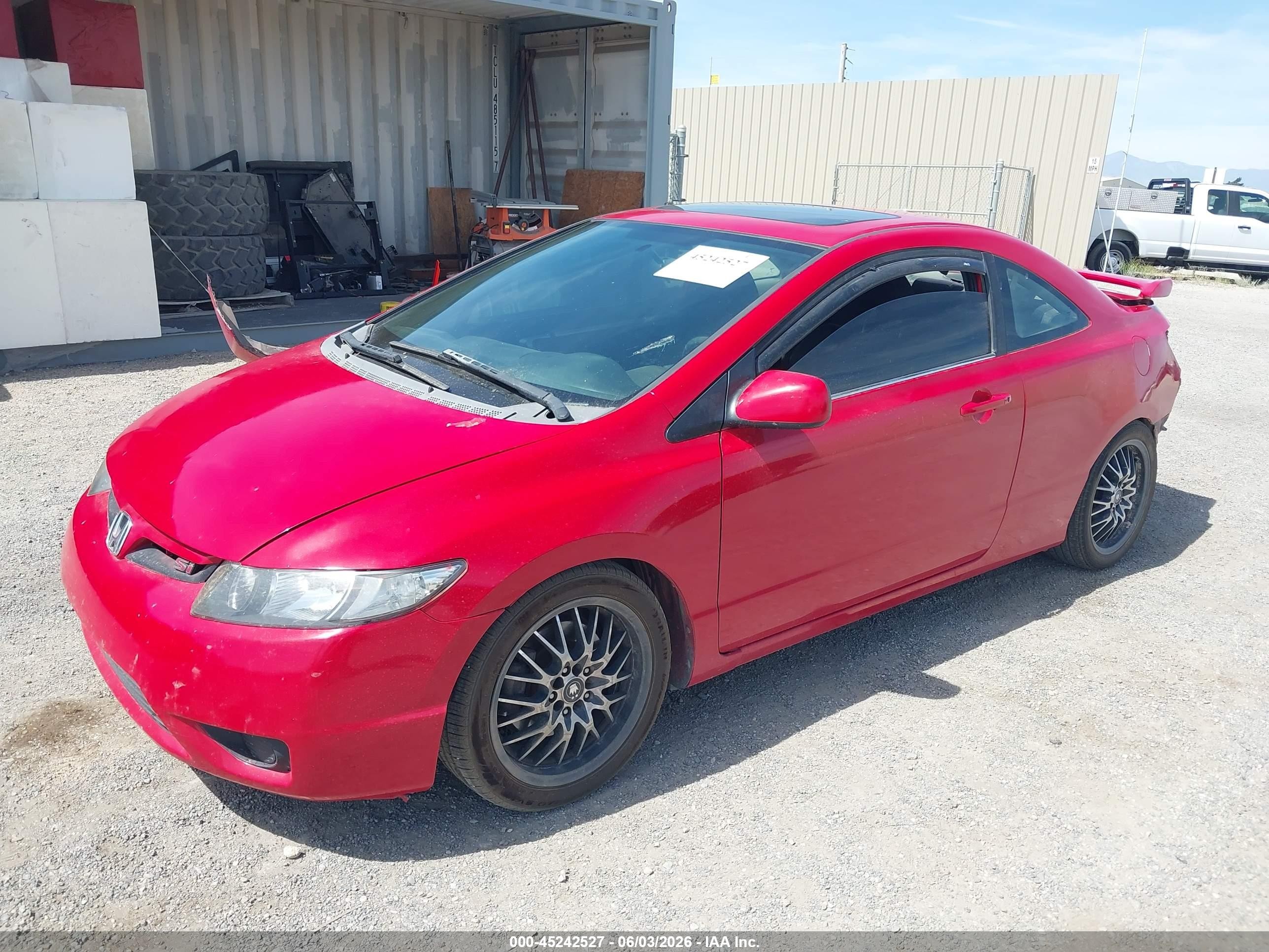 2007 Honda Civic Si Red vin: 2HGFG215X7H703141