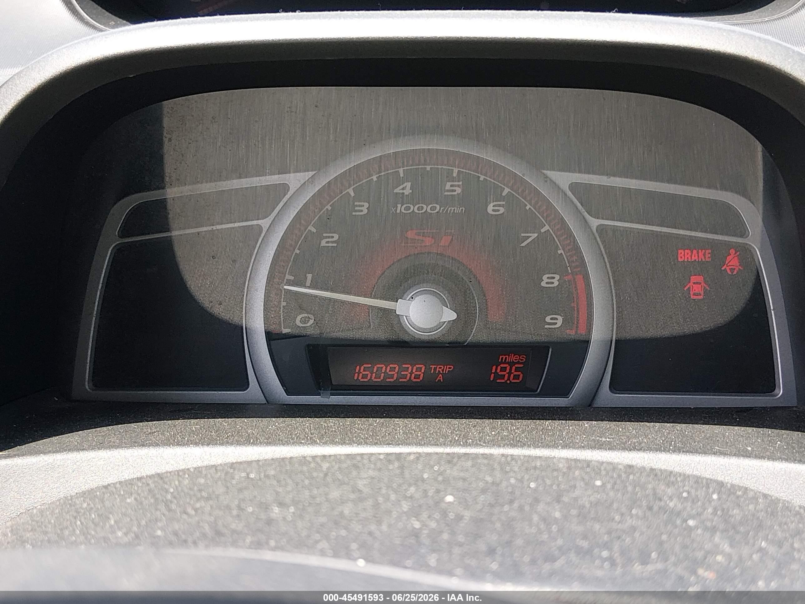 2008 Honda Civic Si Black vin: 2HGFG215X8H705425
