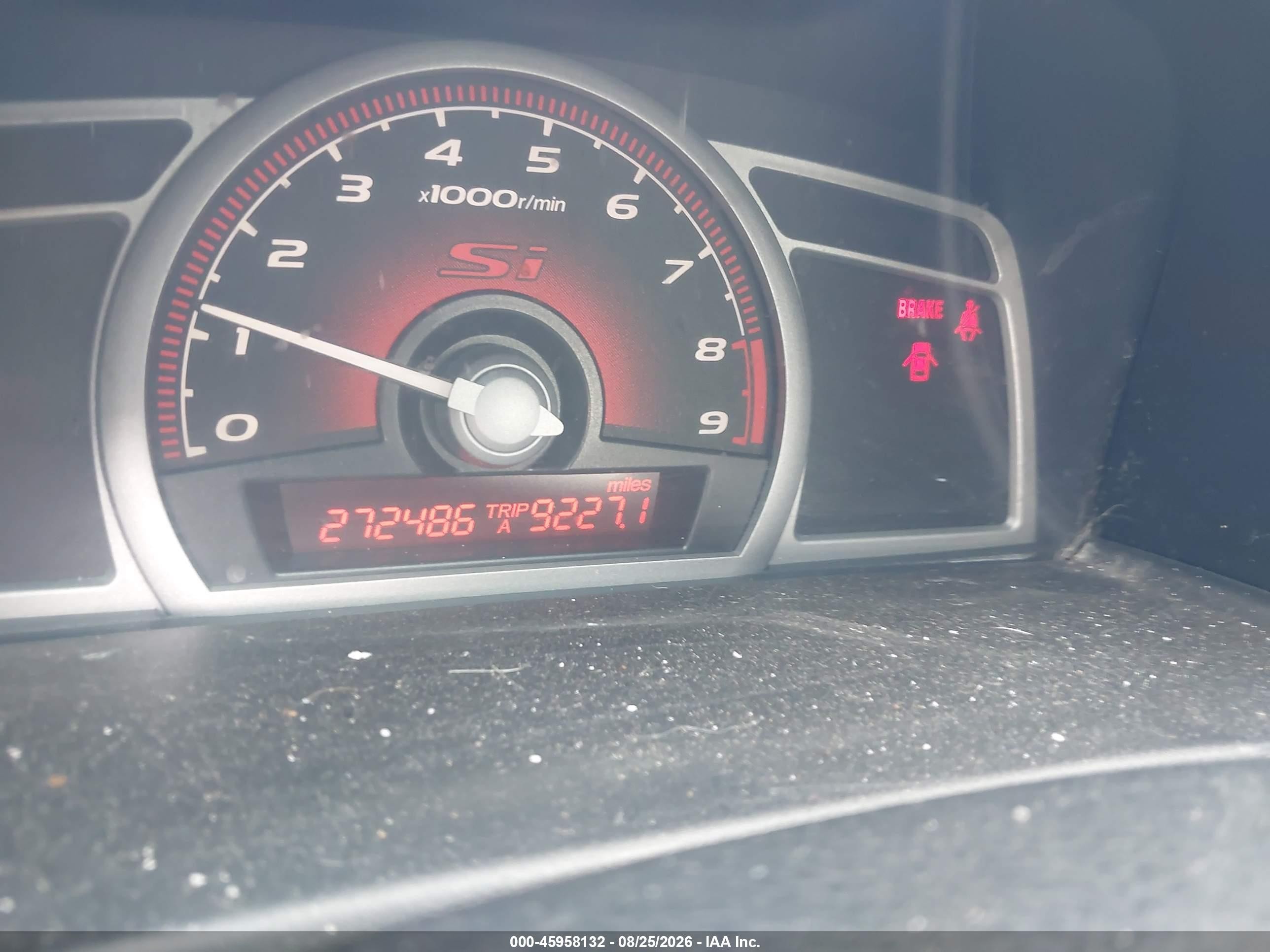 2008 Honda Civic Si Красный vin: 2HGFG215X8H706235