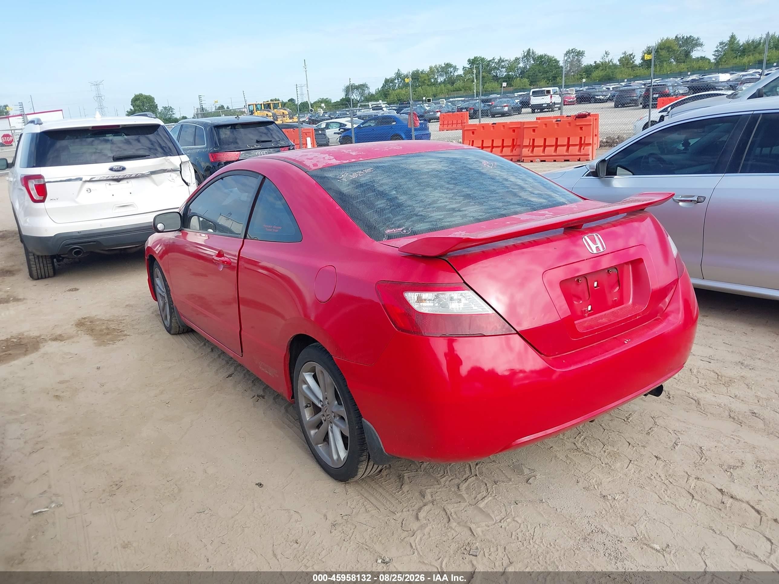2008 Honda Civic Si Красный vin: 2HGFG215X8H706235