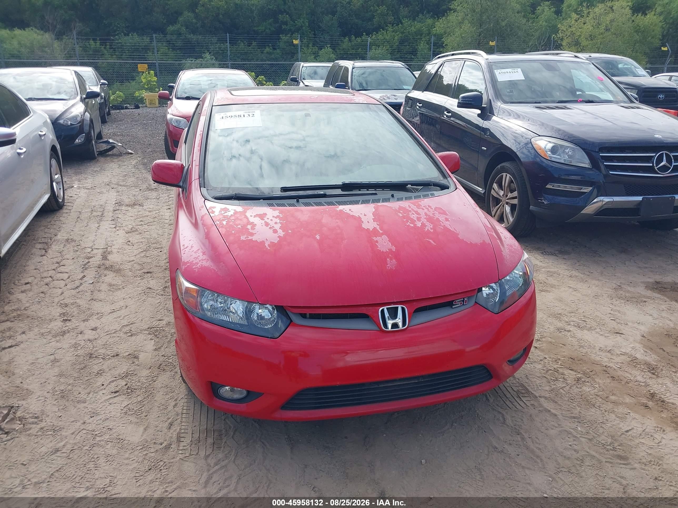 2008 Honda Civic Si Красный vin: 2HGFG215X8H706235