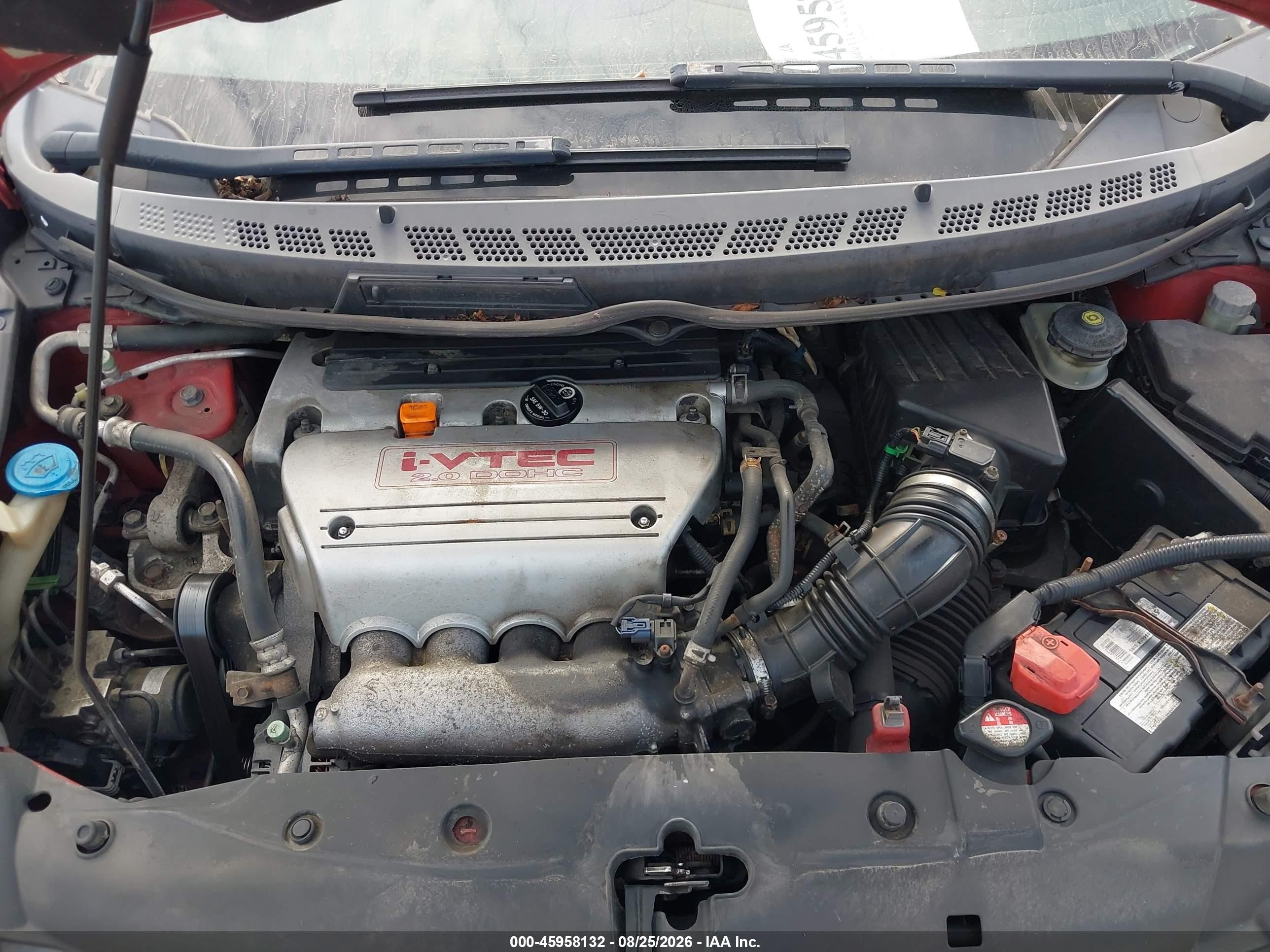 2008 Honda Civic Si Красный vin: 2HGFG215X8H706235