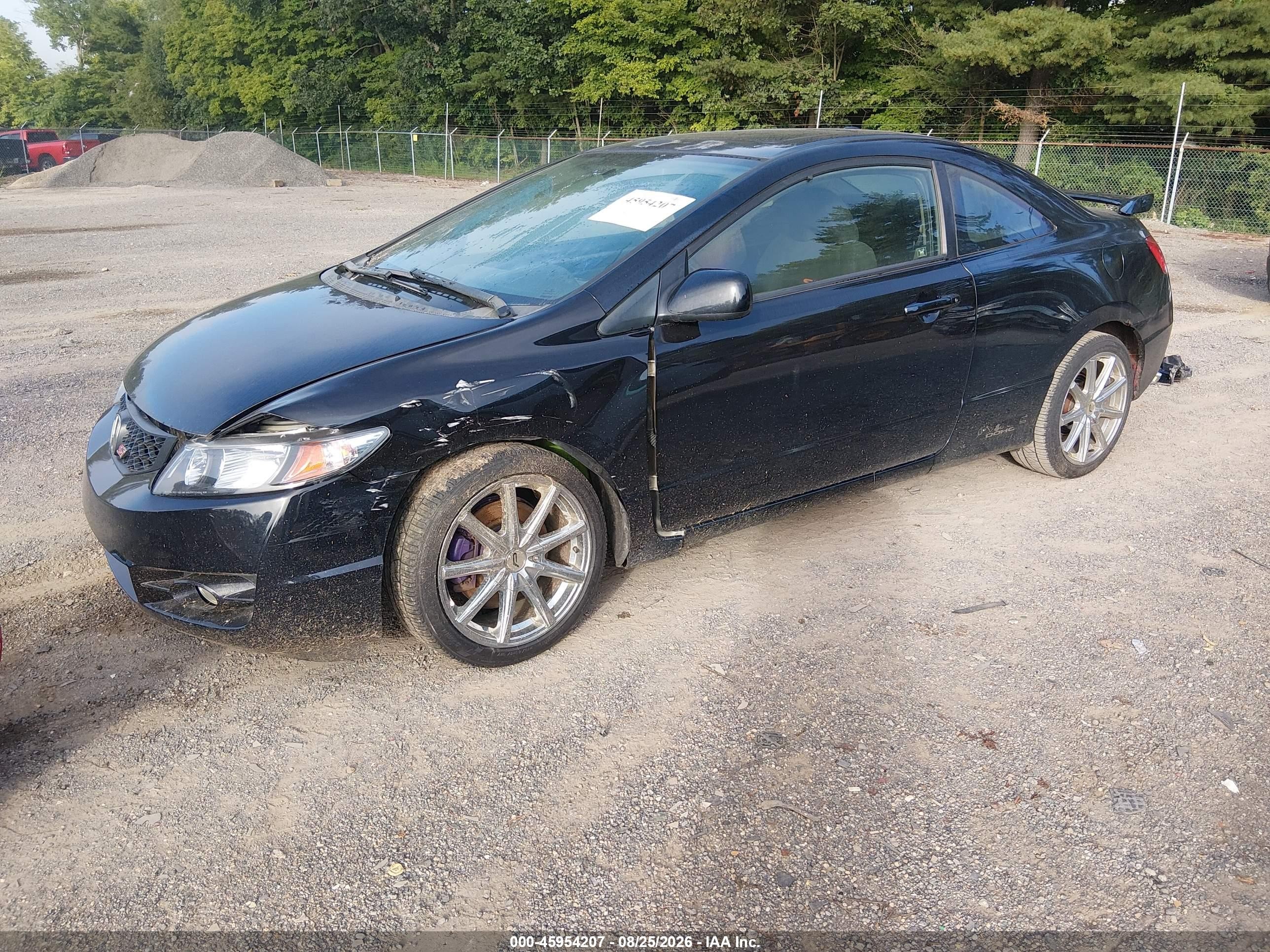 2010 Honda Civic Si Black vin: 2HGFG2A57AH700754