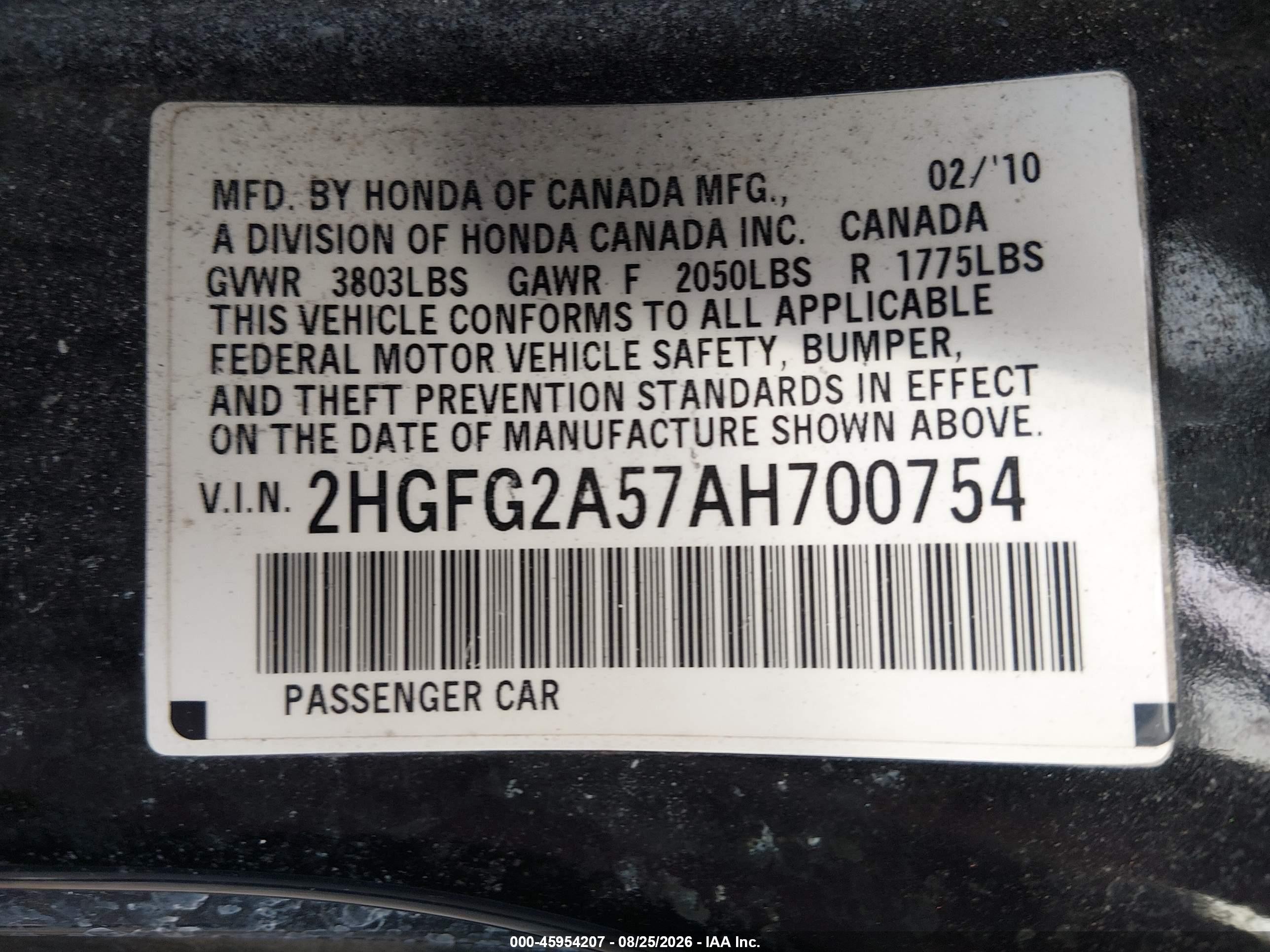2010 Honda Civic Si Black vin: 2HGFG2A57AH700754