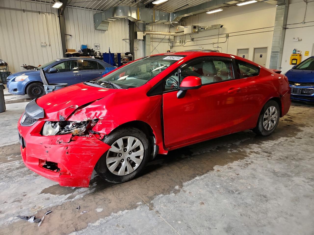 2012 Honda Civic Lx Red vin: 2HGFG3A48CH003609