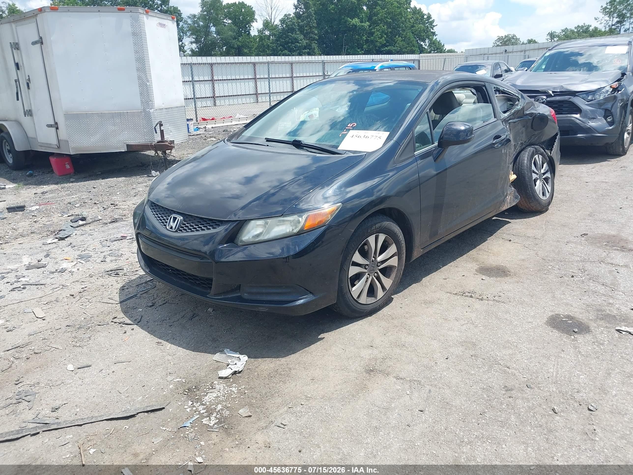 2012 Honda Civic Lx Черный vin: 2HGFG3A53CH535150
