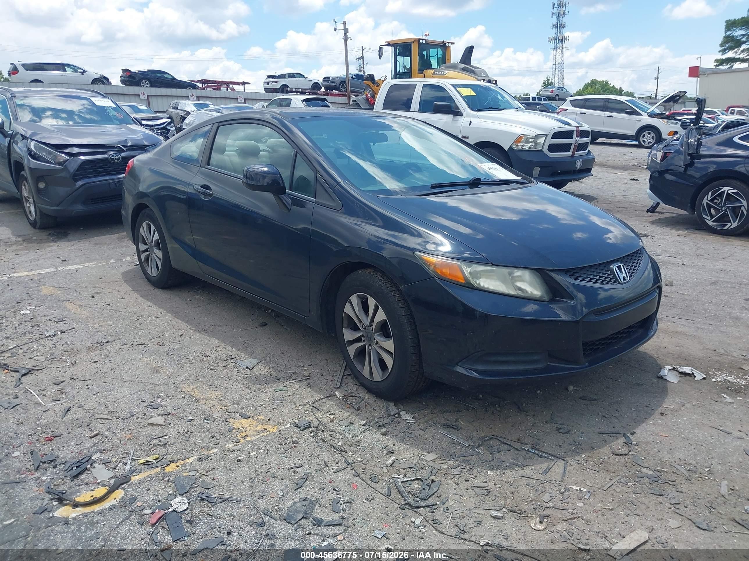 2012 Honda Civic Lx Black vin: 2HGFG3A53CH535150