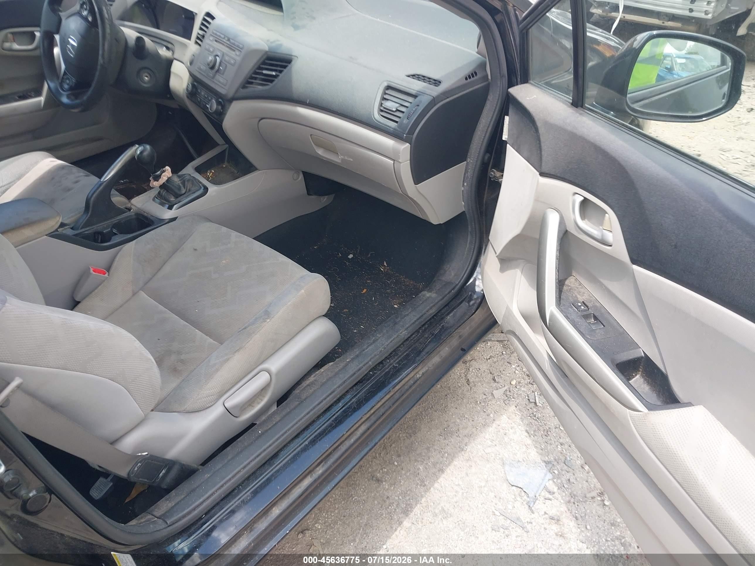 2012 Honda Civic Lx Черный vin: 2HGFG3A53CH535150