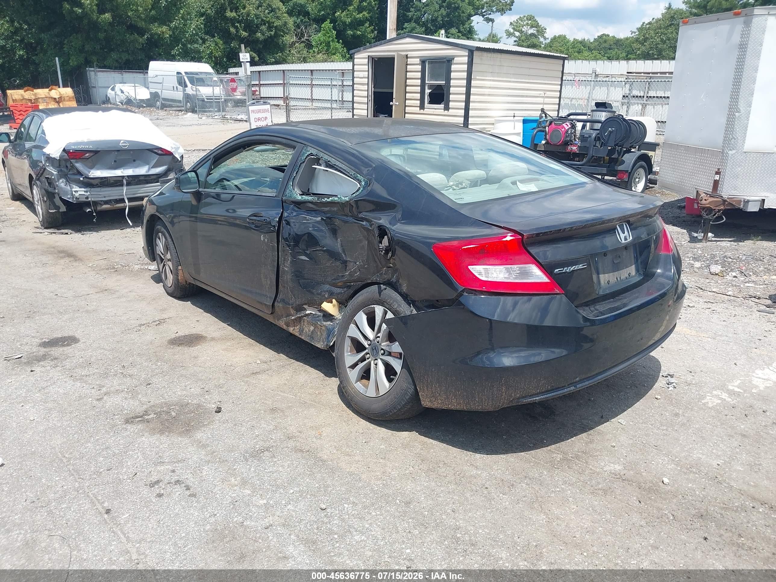 2012 Honda Civic Lx Черный vin: 2HGFG3A53CH535150