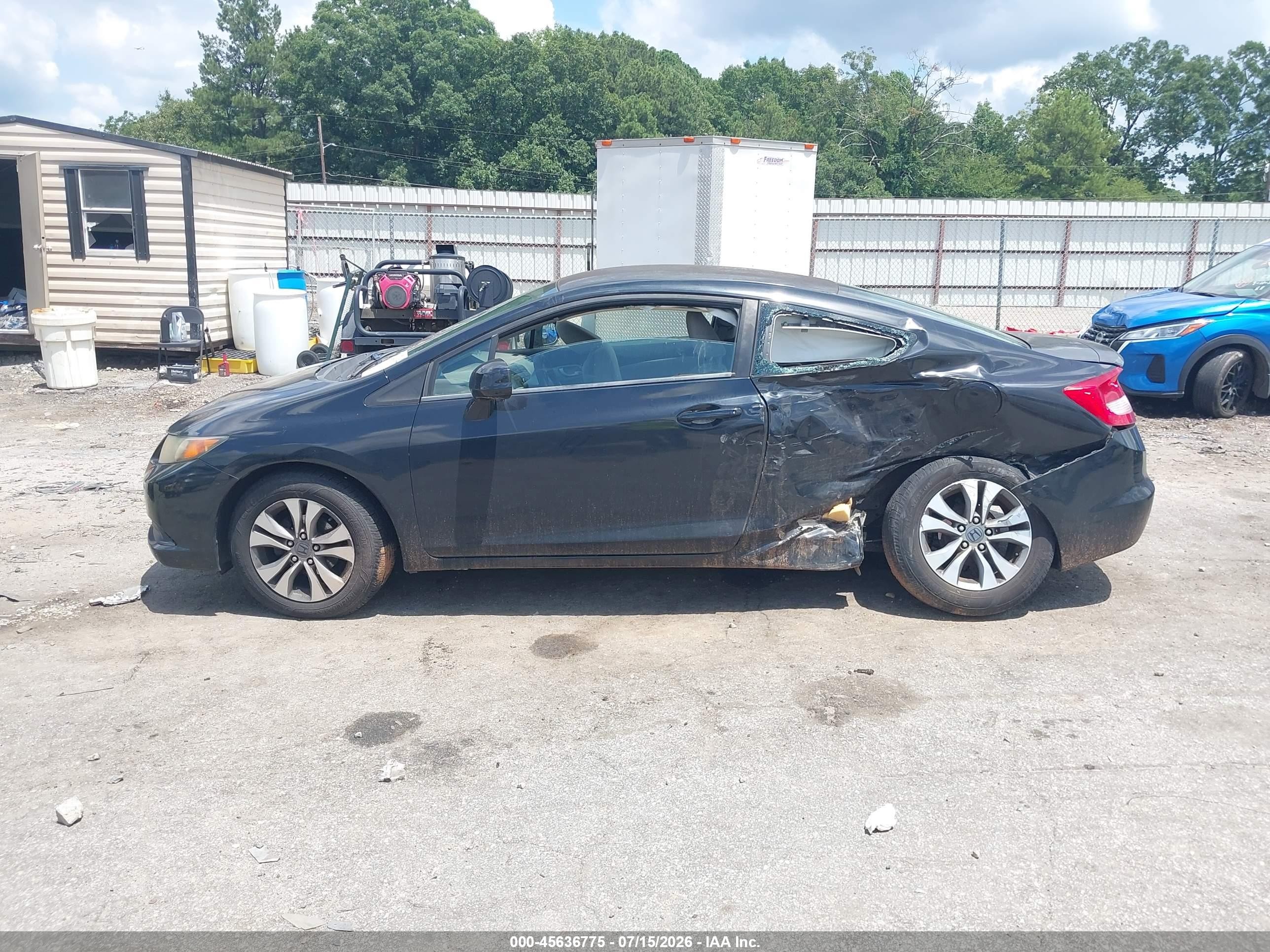 2012 Honda Civic Lx Черный vin: 2HGFG3A53CH535150