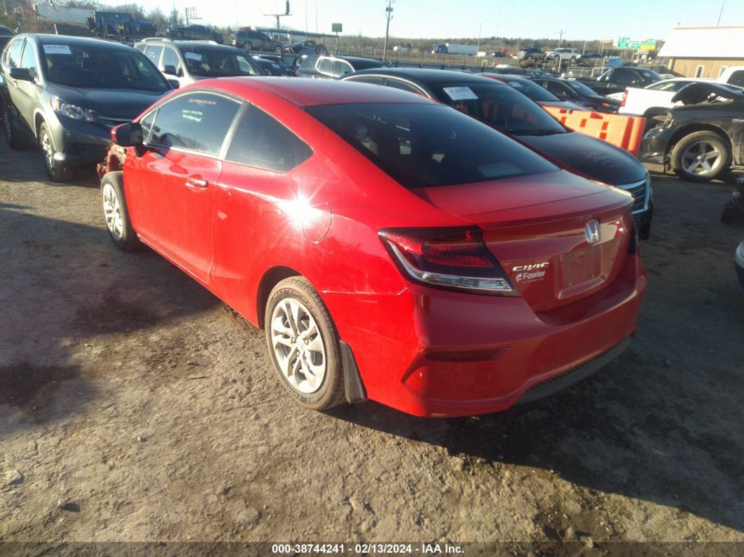 2015 Honda Civic Lx Red vin: 2HGFG3A54FH501416