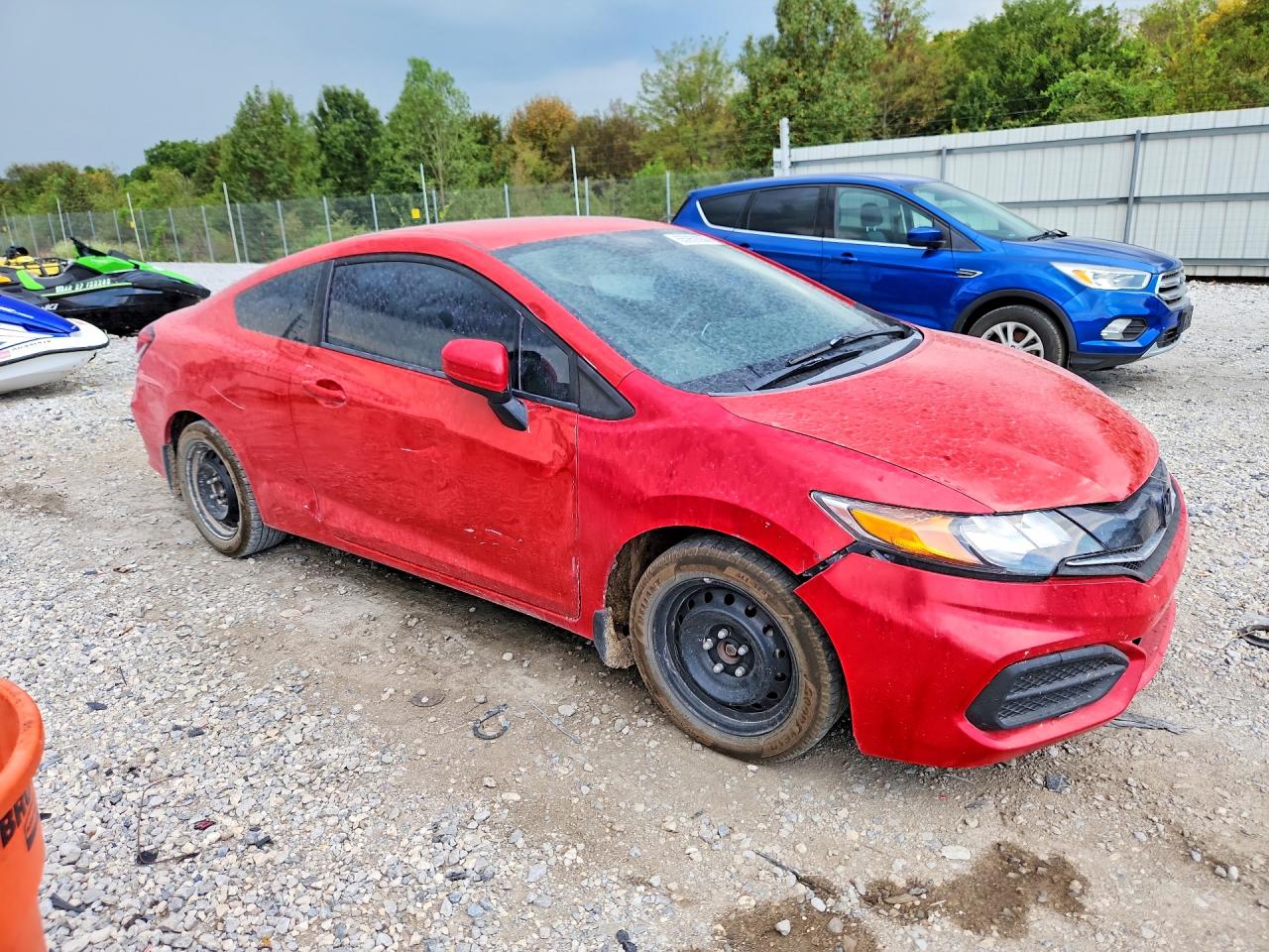 2015 Honda Civic Lx Red vin: 2HGFG3A54FH501416