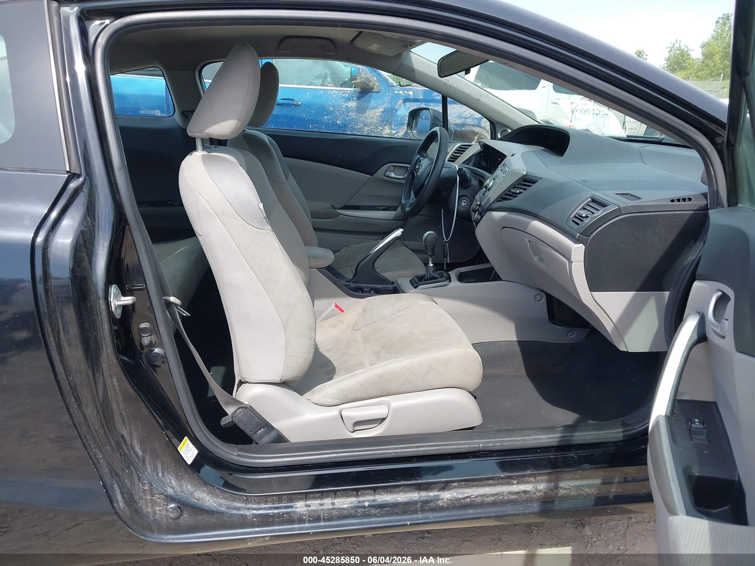 2012 Honda Civic Lx Black vin: 2HGFG3A56CH539659