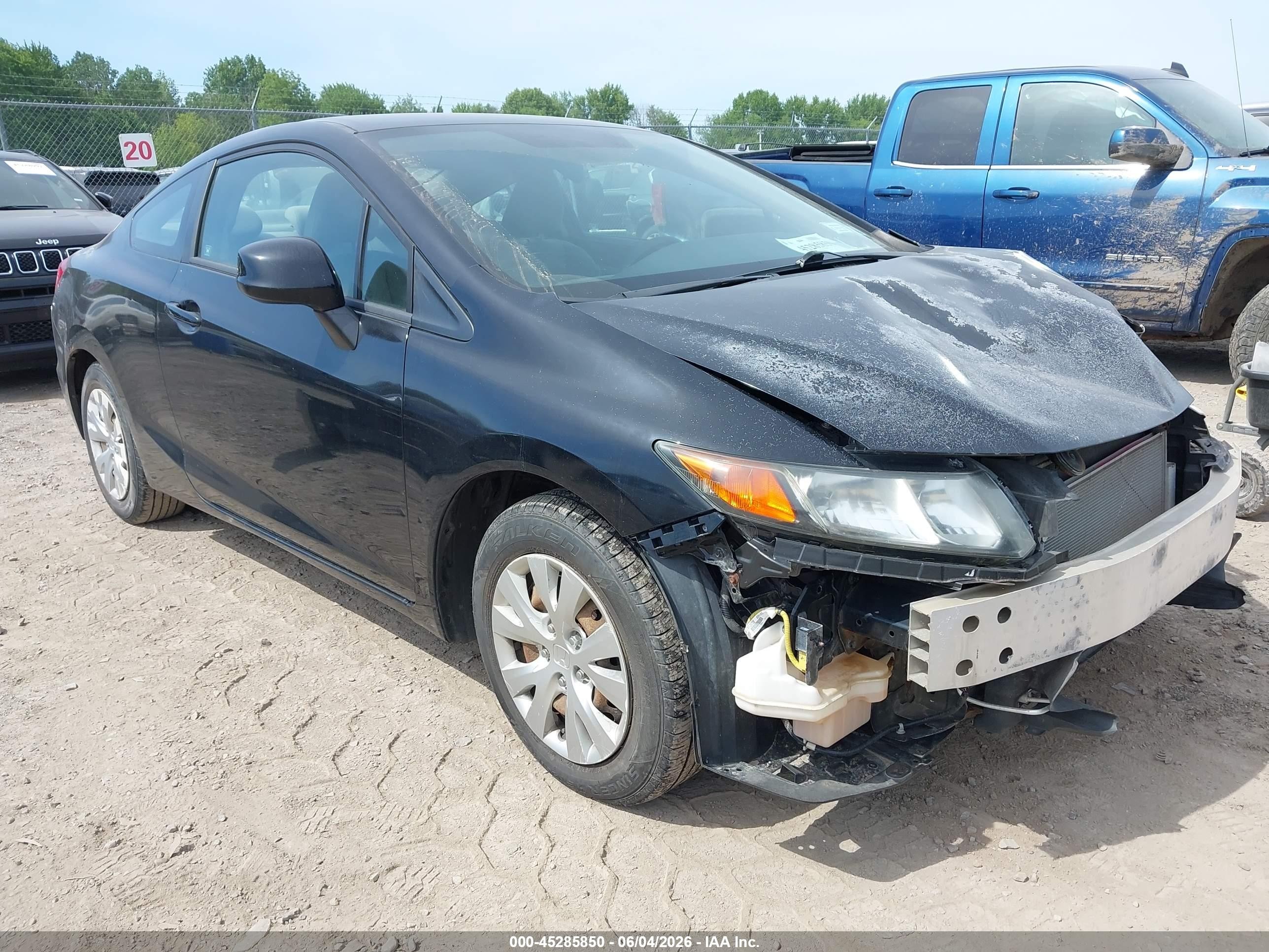2012 Honda Civic Lx Black vin: 2HGFG3A56CH539659