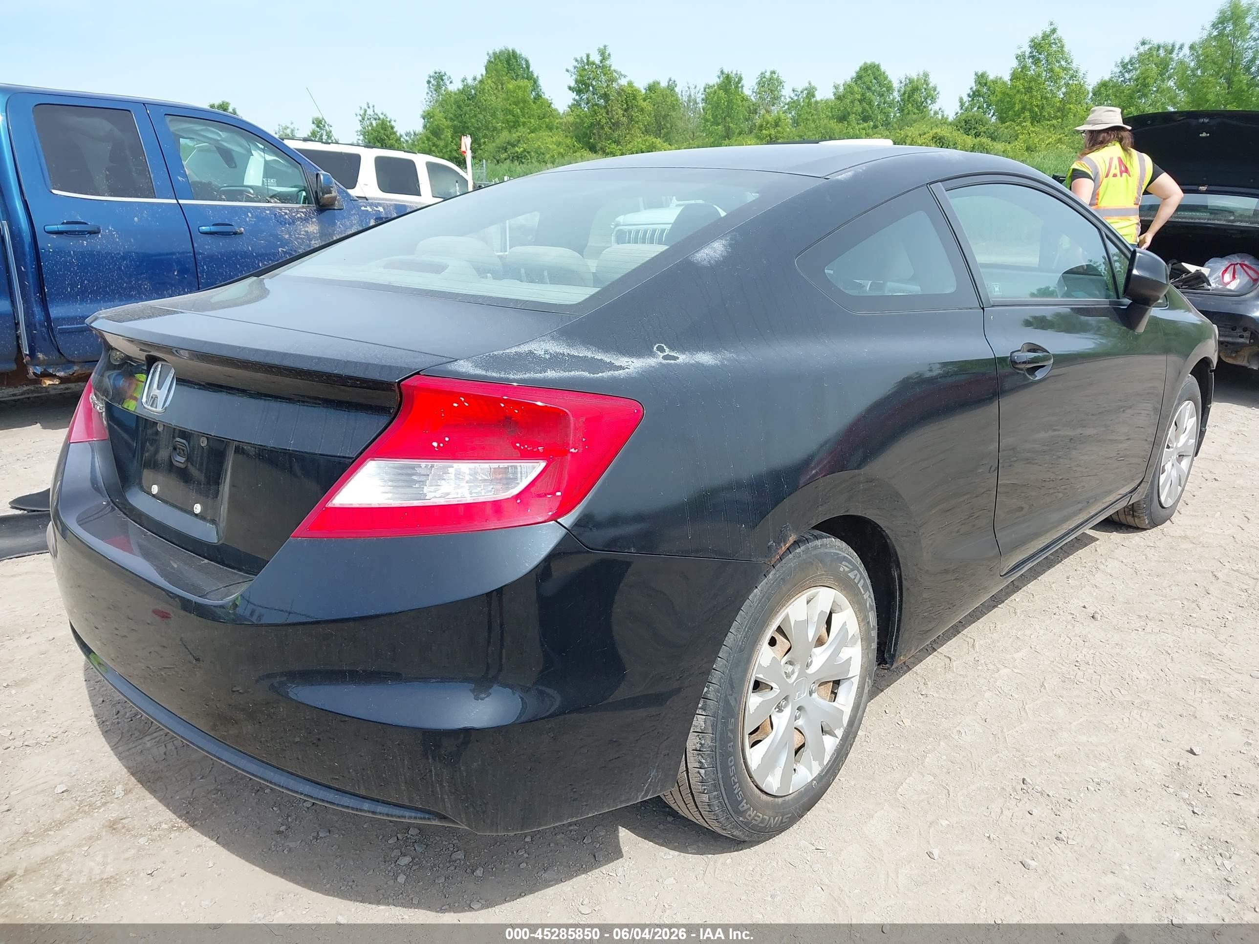 2012 Honda Civic Lx Black vin: 2HGFG3A56CH539659