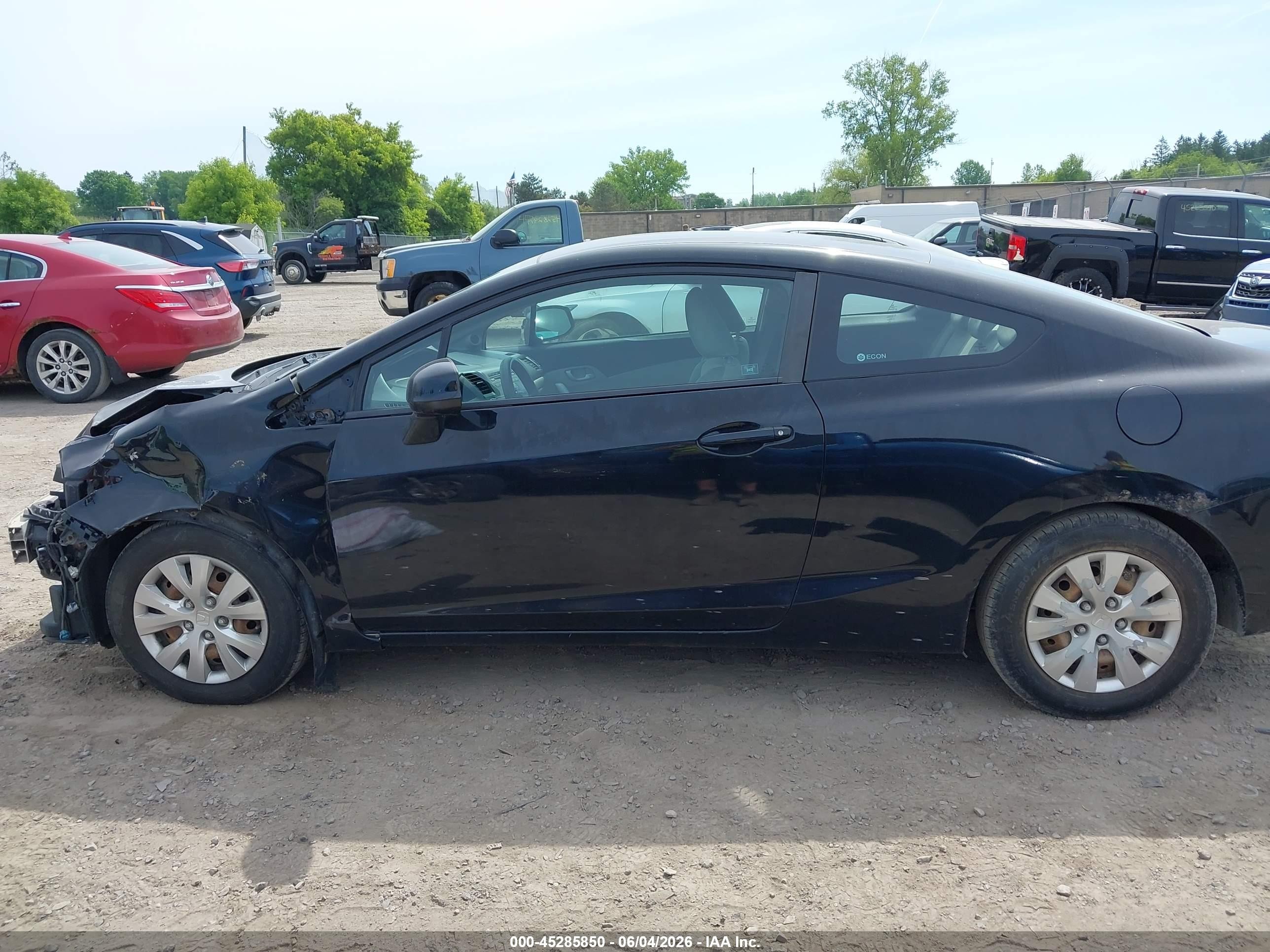 2012 Honda Civic Lx Black vin: 2HGFG3A56CH539659
