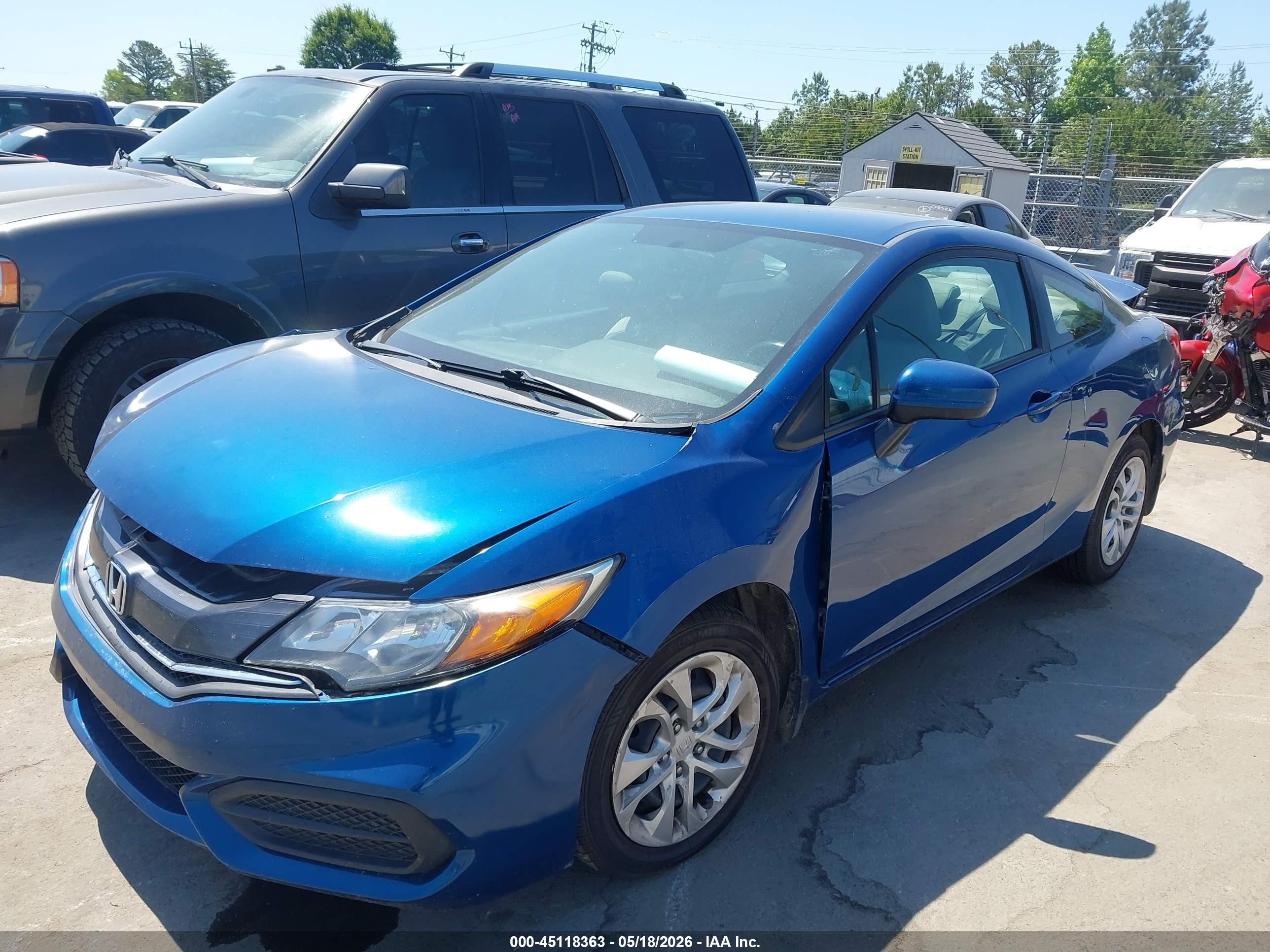 2015 Honda Civic Lx Blue vin: 2HGFG3A56FH509176