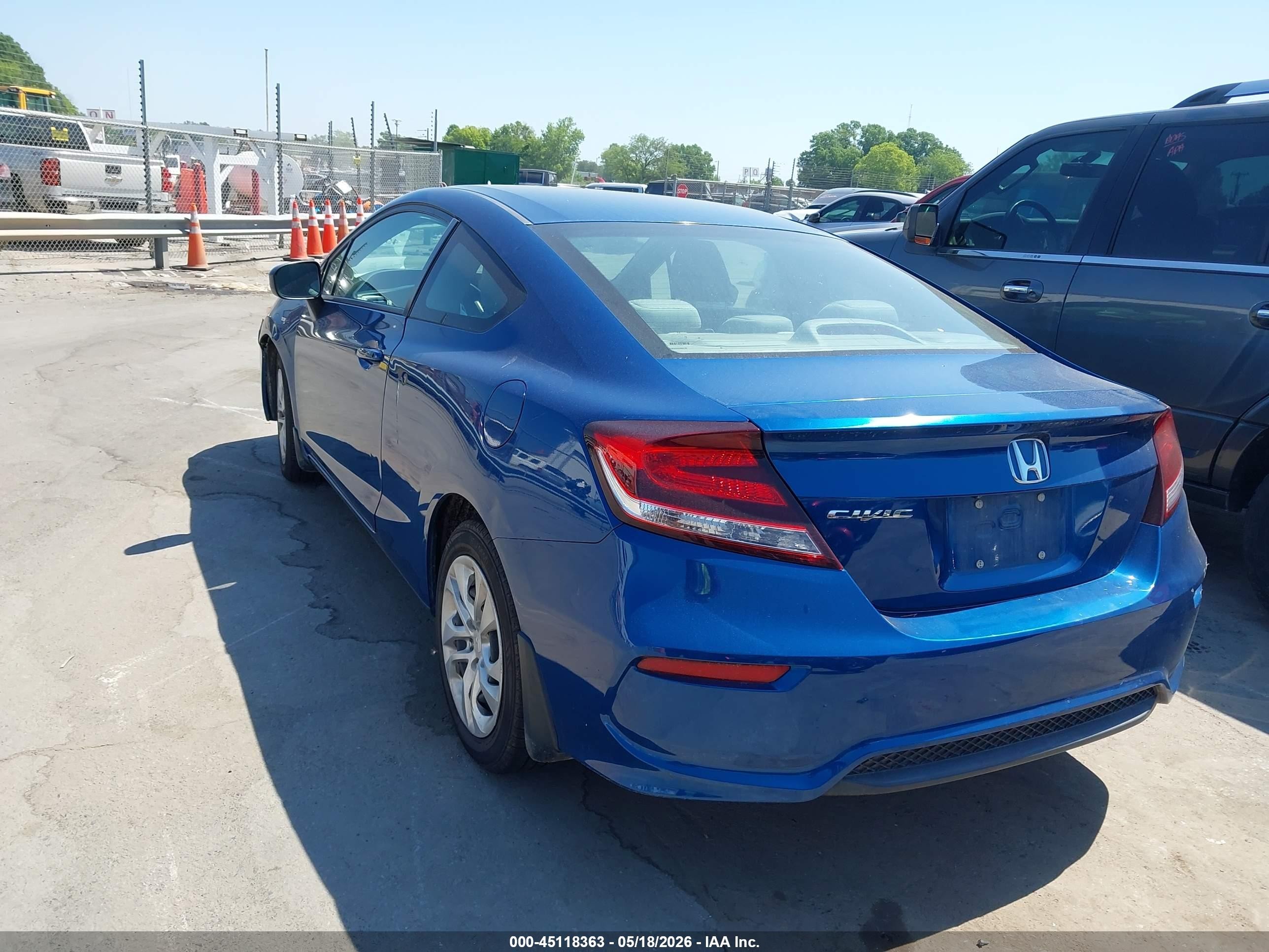 2015 Honda Civic Lx Blue vin: 2HGFG3A56FH509176