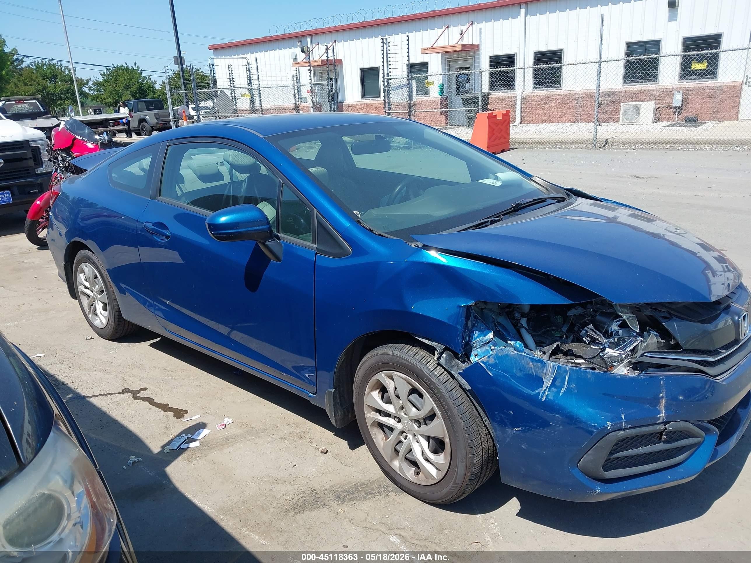 2015 Honda Civic Lx Blue vin: 2HGFG3A56FH509176