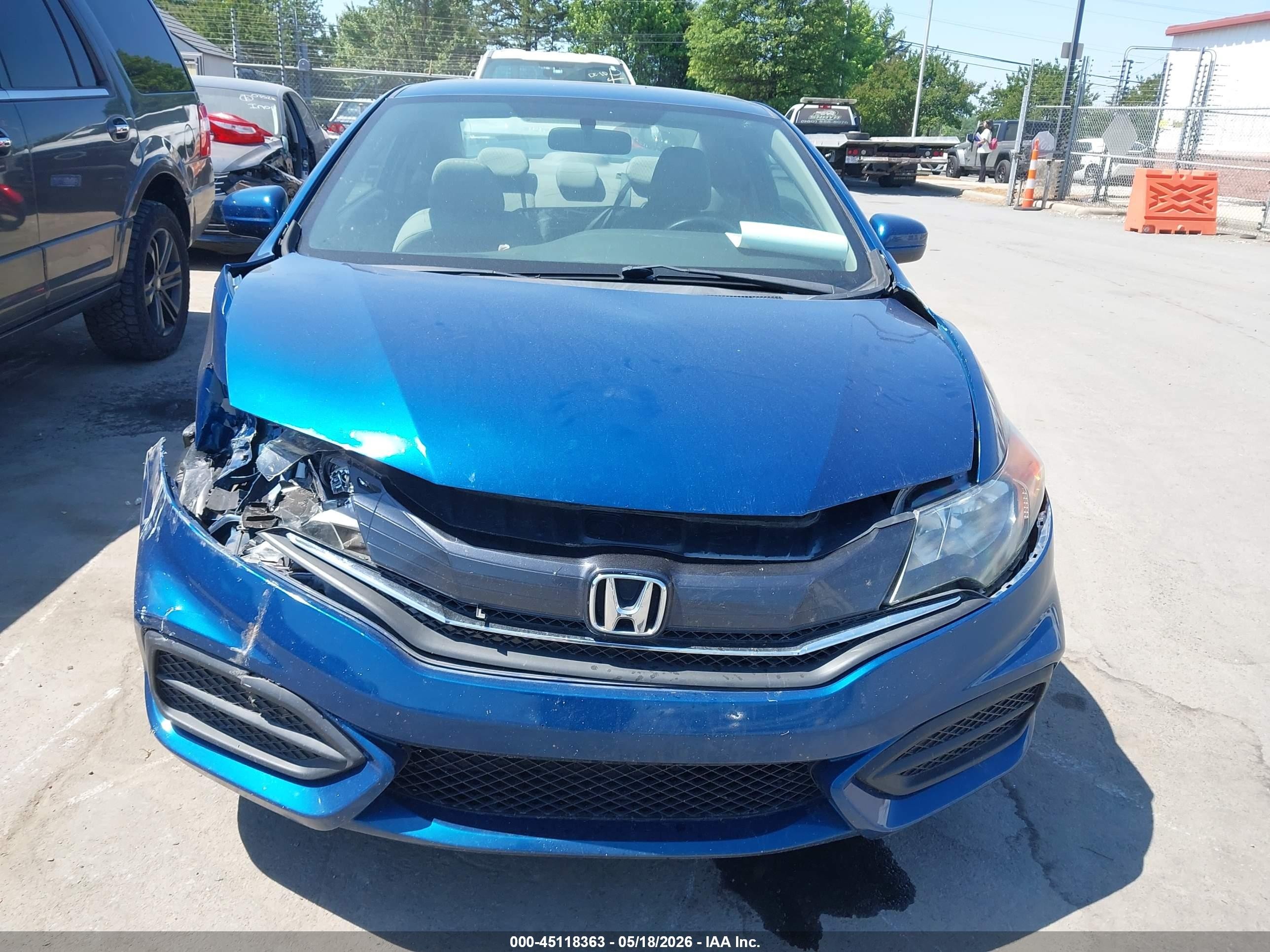 2015 Honda Civic Lx Blue vin: 2HGFG3A56FH509176
