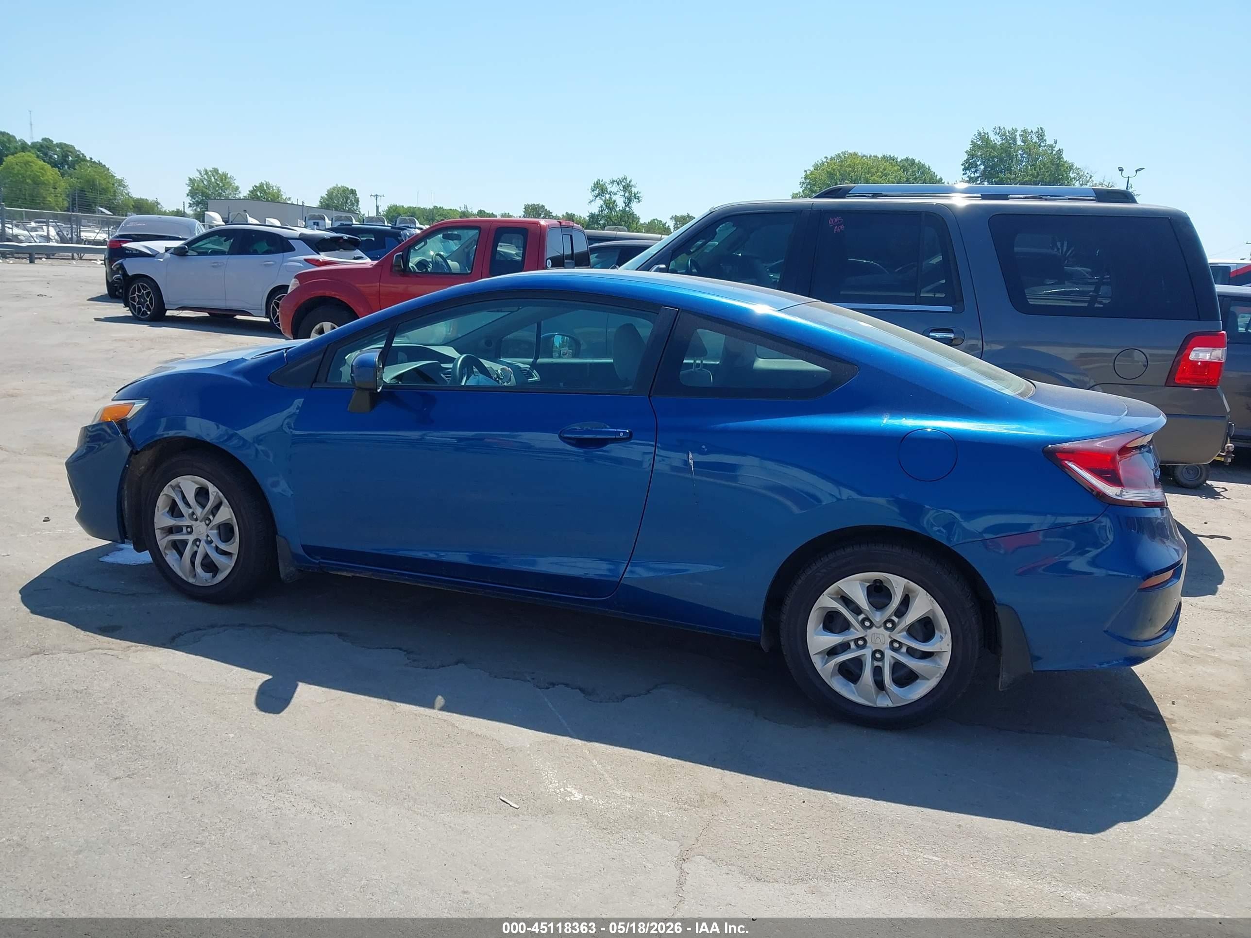 2015 Honda Civic Lx Blue vin: 2HGFG3A56FH509176