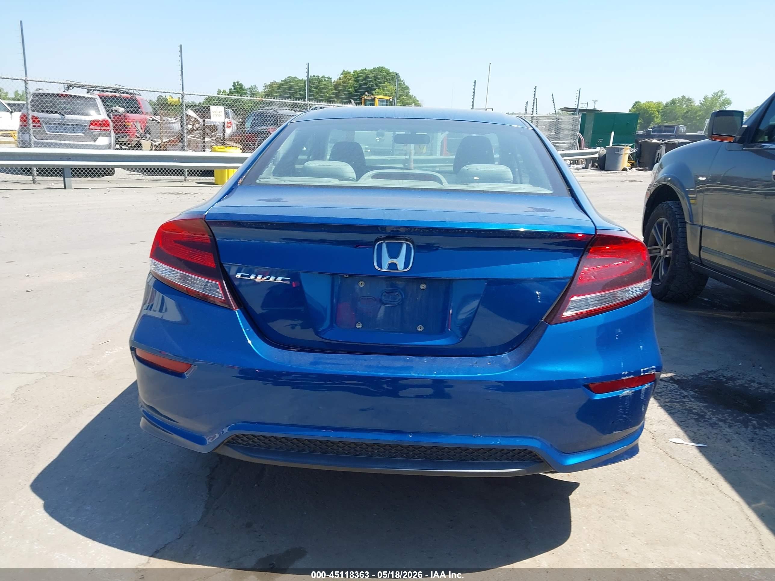 2015 Honda Civic Lx Blue vin: 2HGFG3A56FH509176