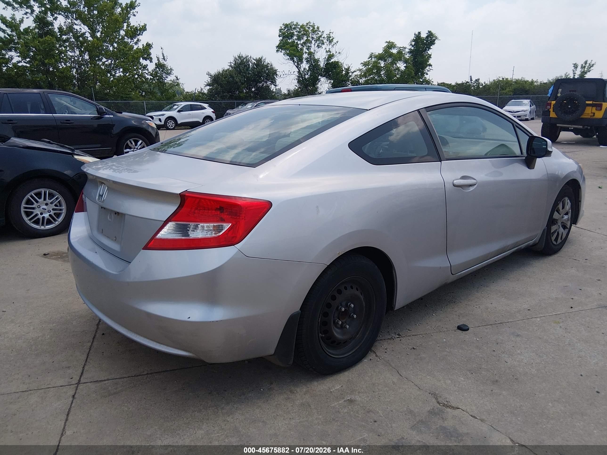 2012 Honda Civic Lx Silver vin: 2HGFG3A58CH541493