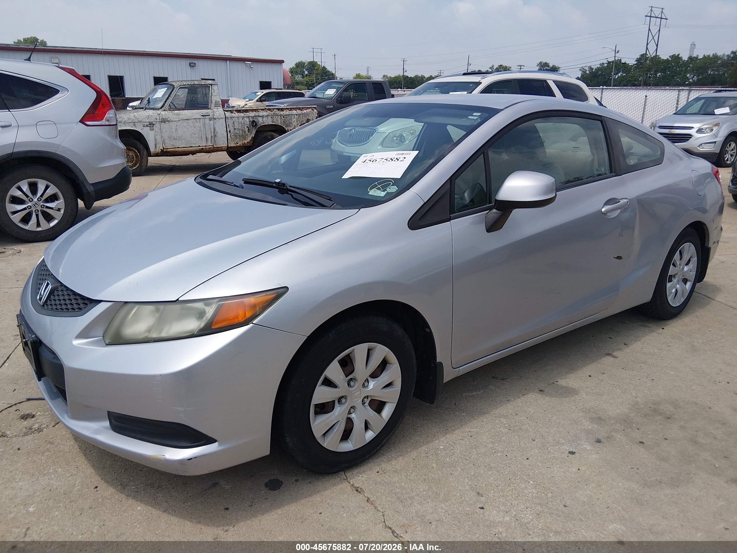 2012 Honda Civic Lx Silver vin: 2HGFG3A58CH541493