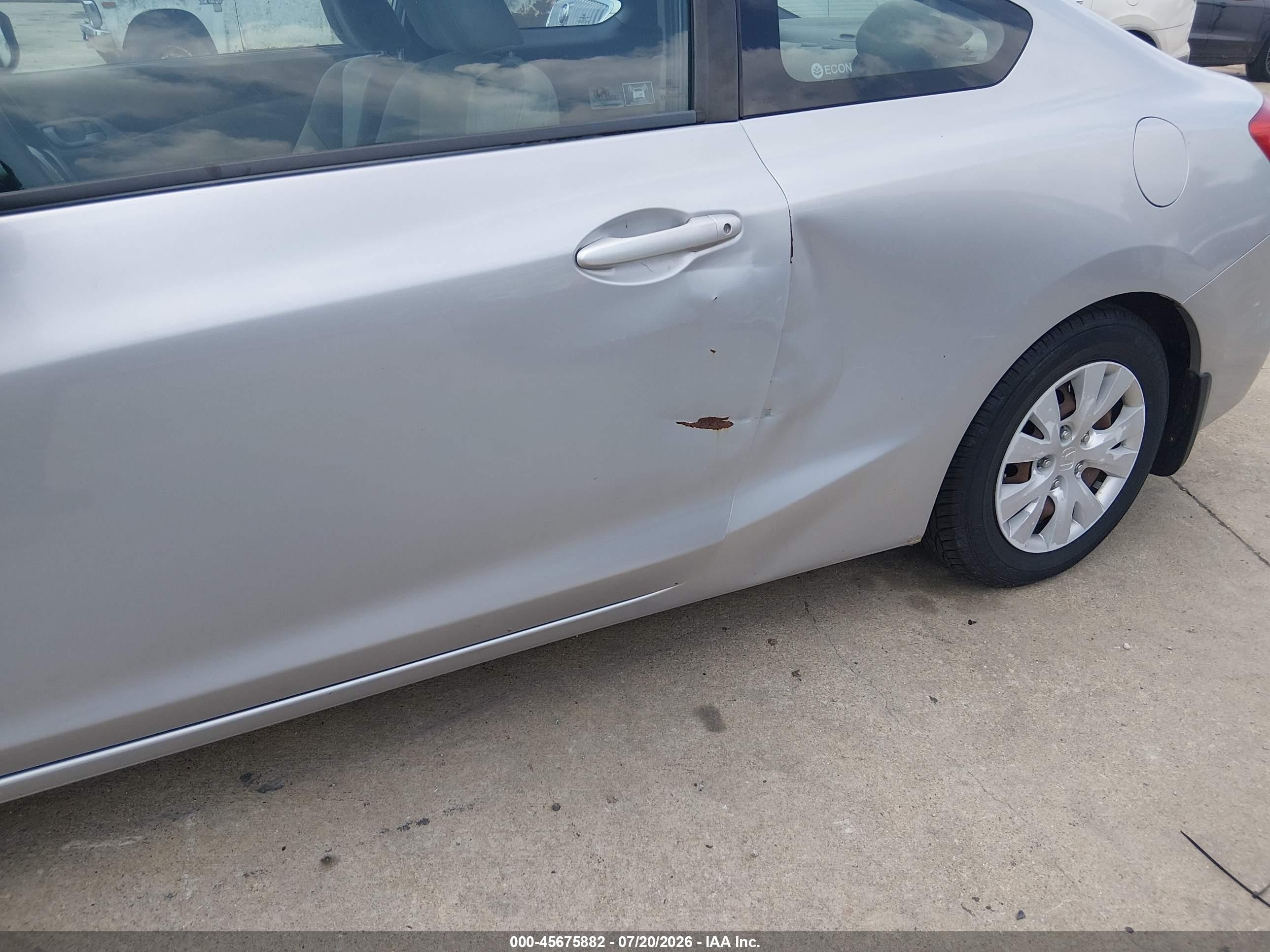 2012 Honda Civic Lx Silver vin: 2HGFG3A58CH541493