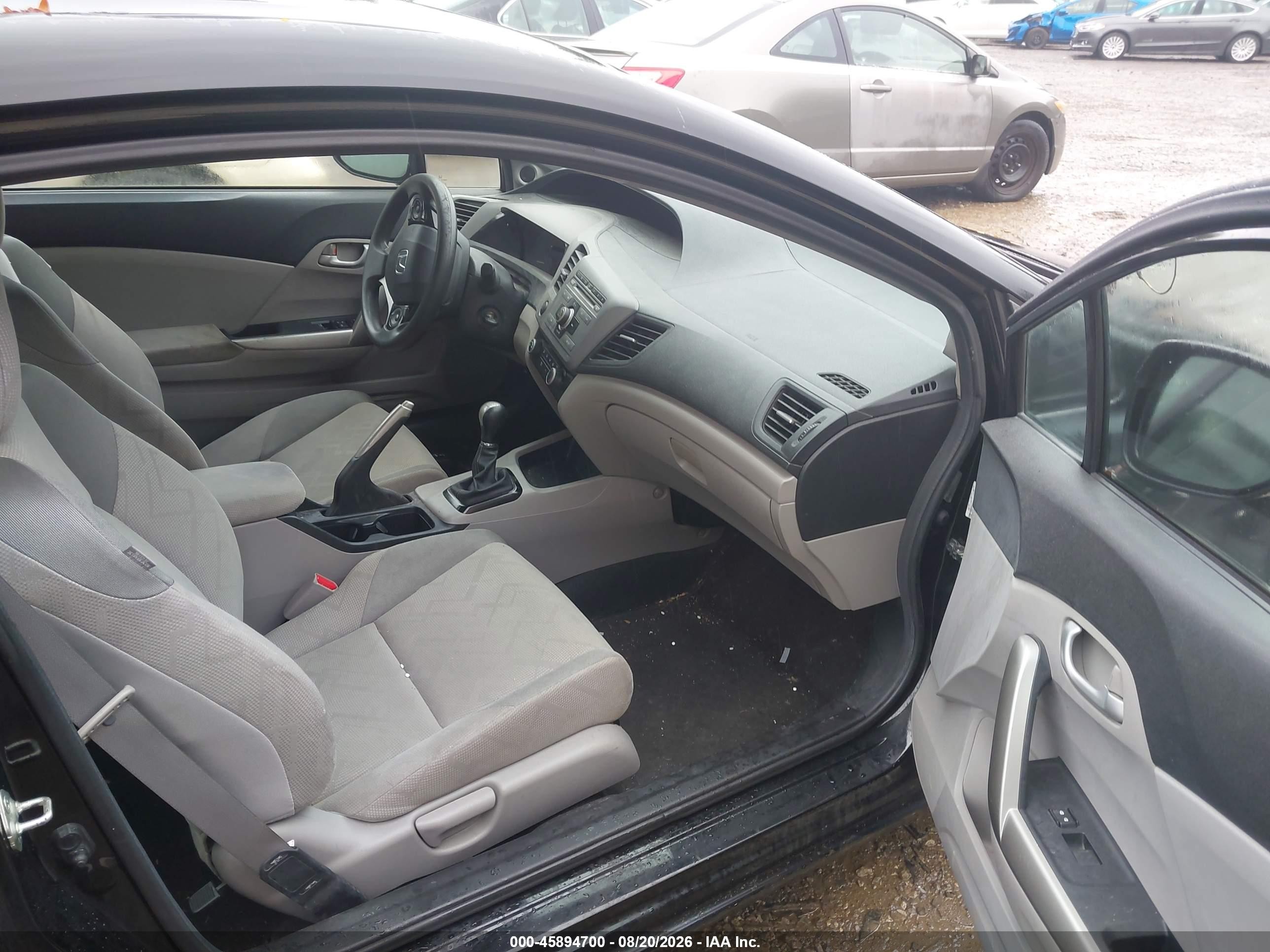 2012 Honda Civic Lx Black vin: 2HGFG3A59CH540661