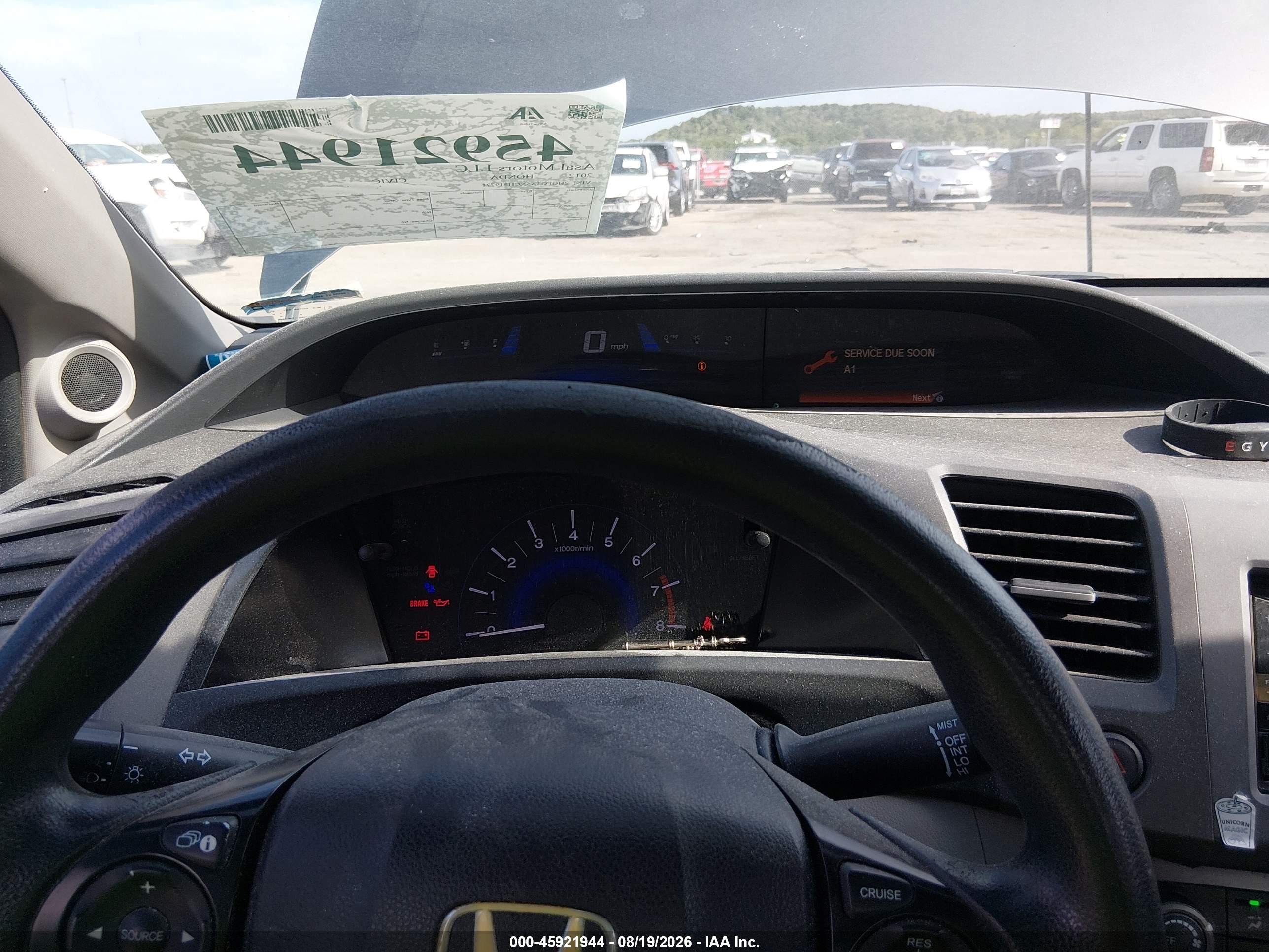 2012 Honda Civic Lx Серый vin: 2HGFG3A5XCH519771