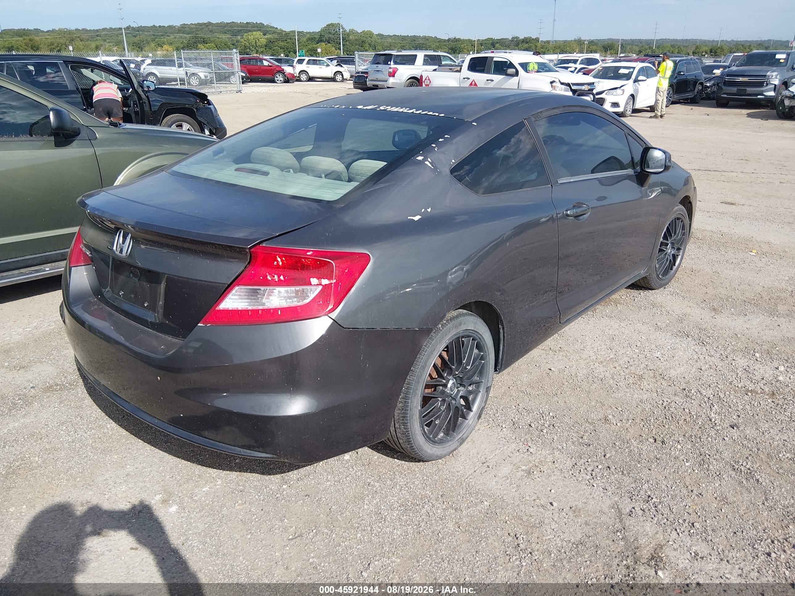 2012 Honda Civic Lx Серый vin: 2HGFG3A5XCH519771