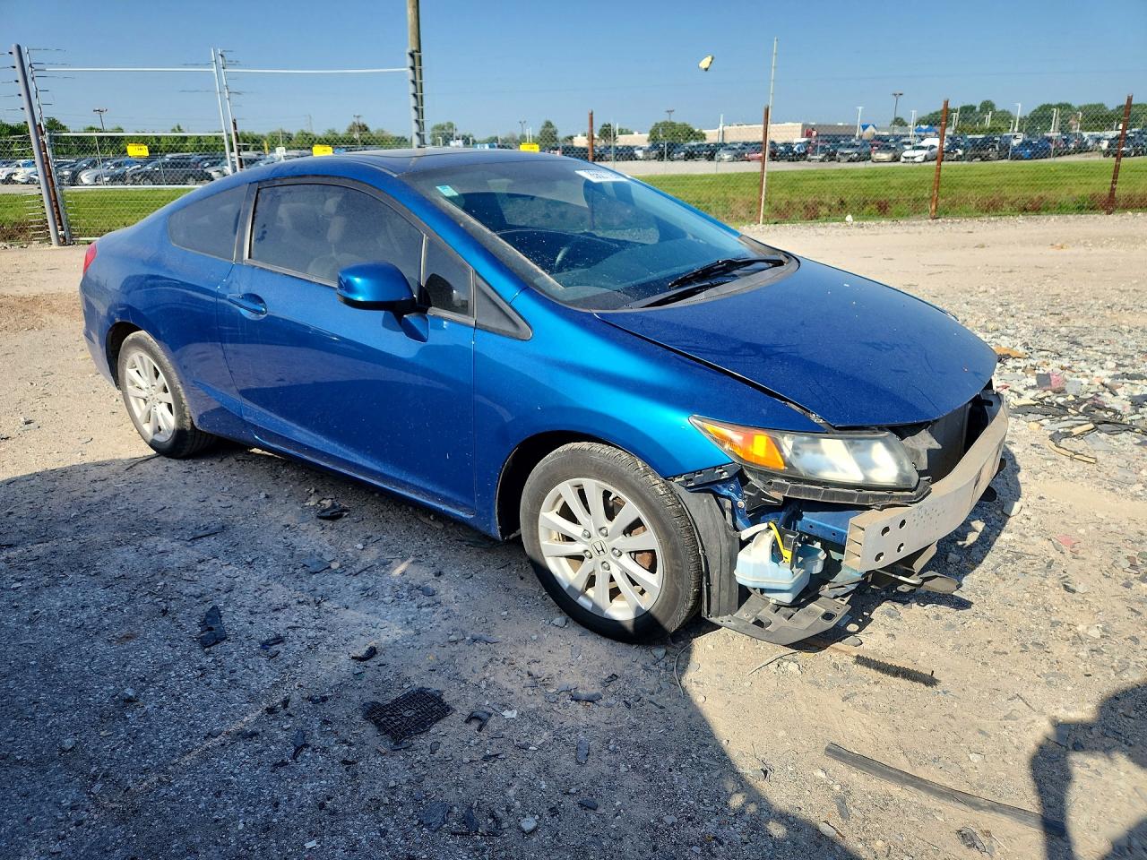2012 Honda Civic Ex Blue vin: 2HGFG3A82CH535263