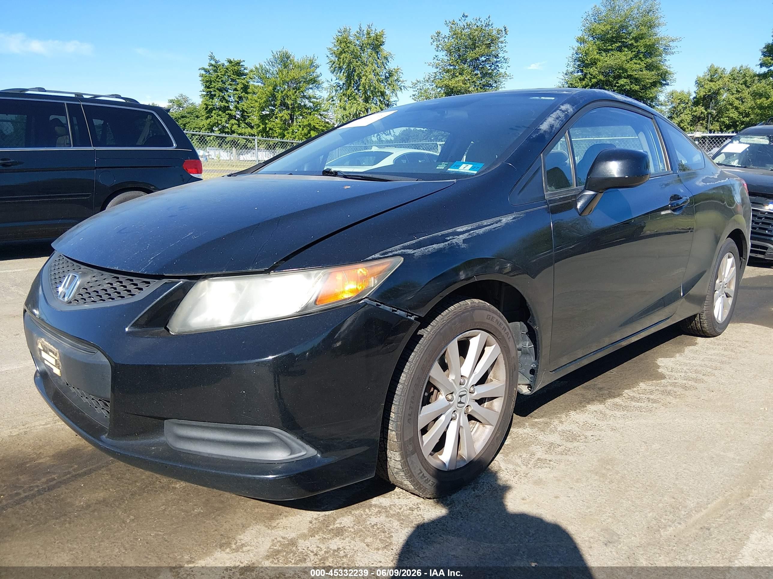 2012 Honda Civic Ex Black vin: 2HGFG3A86CH528672