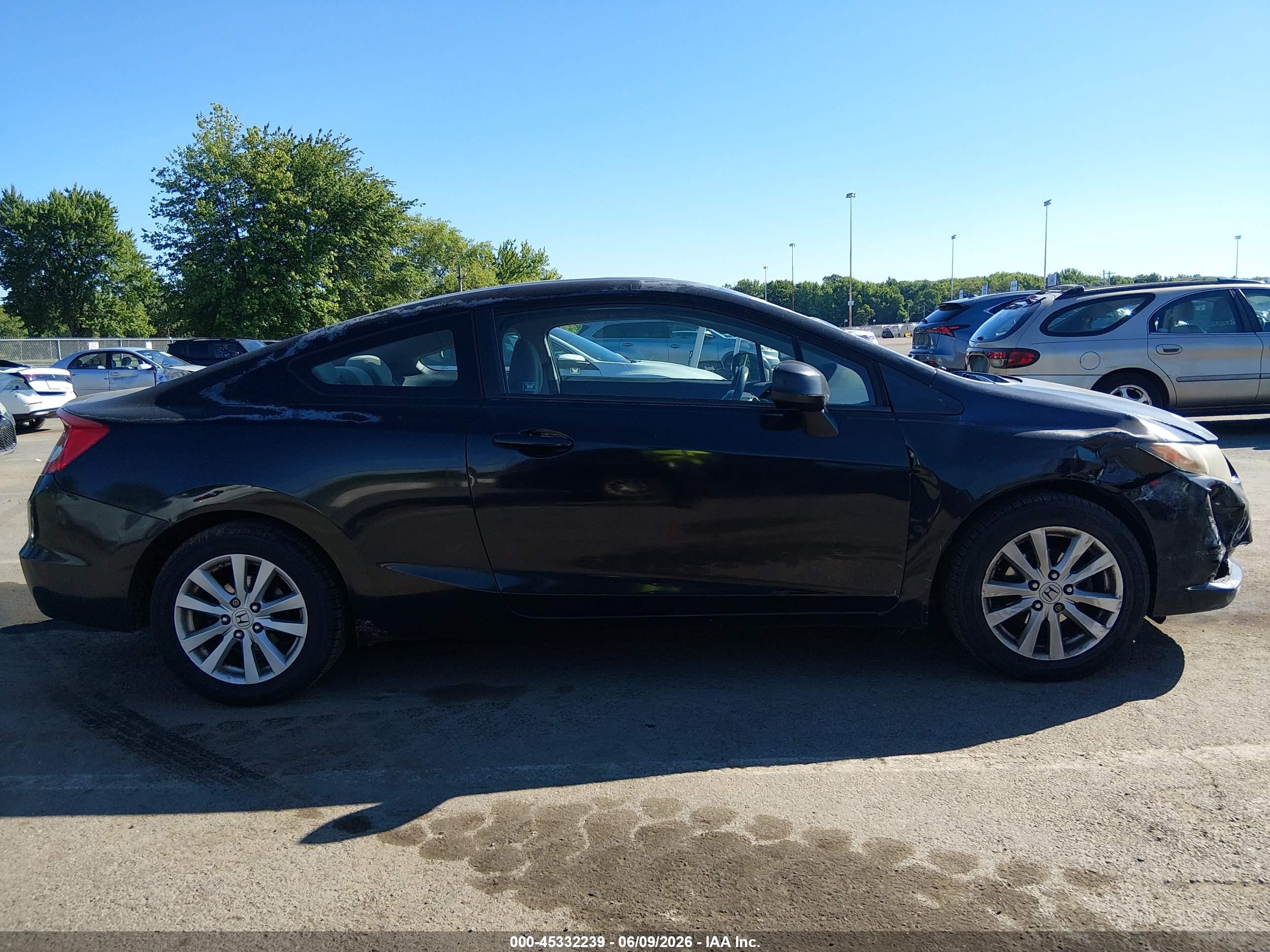 2012 Honda Civic Ex Black vin: 2HGFG3A86CH528672