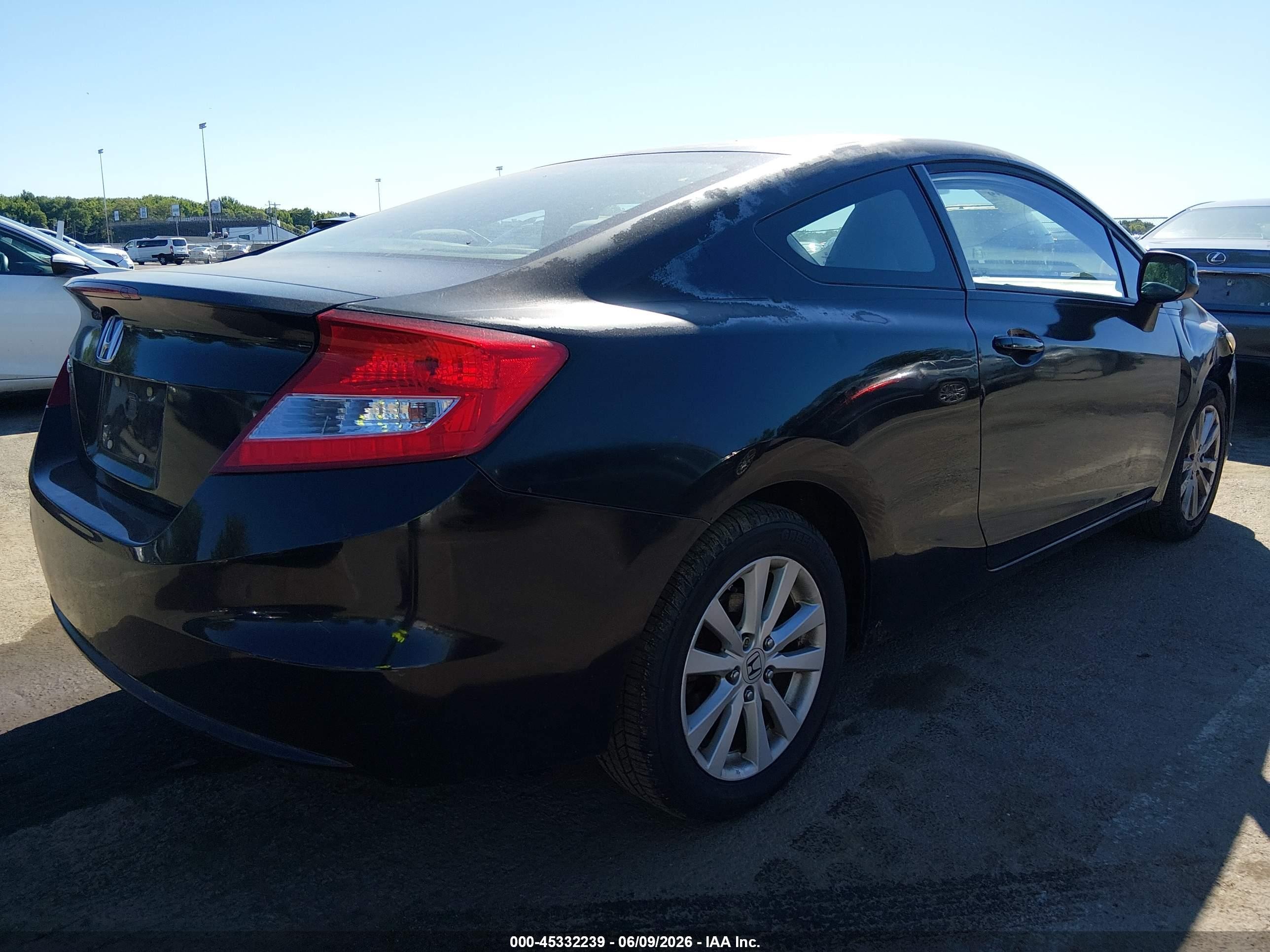 2012 Honda Civic Ex Black vin: 2HGFG3A86CH528672
