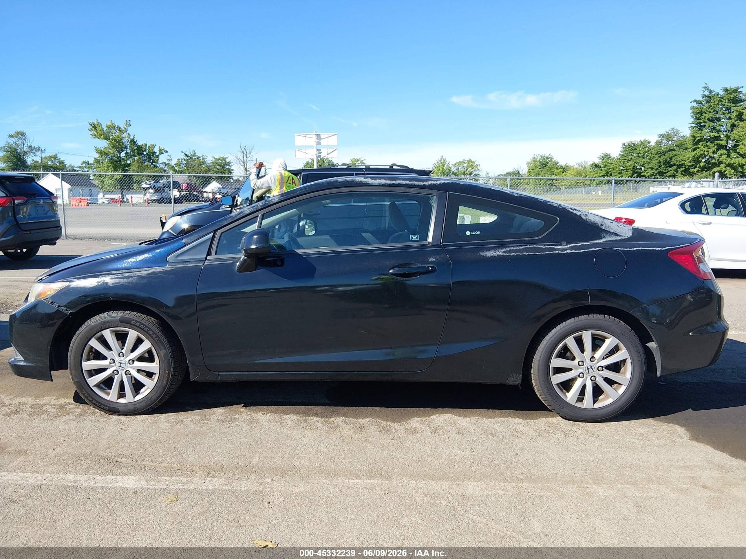 2012 Honda Civic Ex Black vin: 2HGFG3A86CH528672