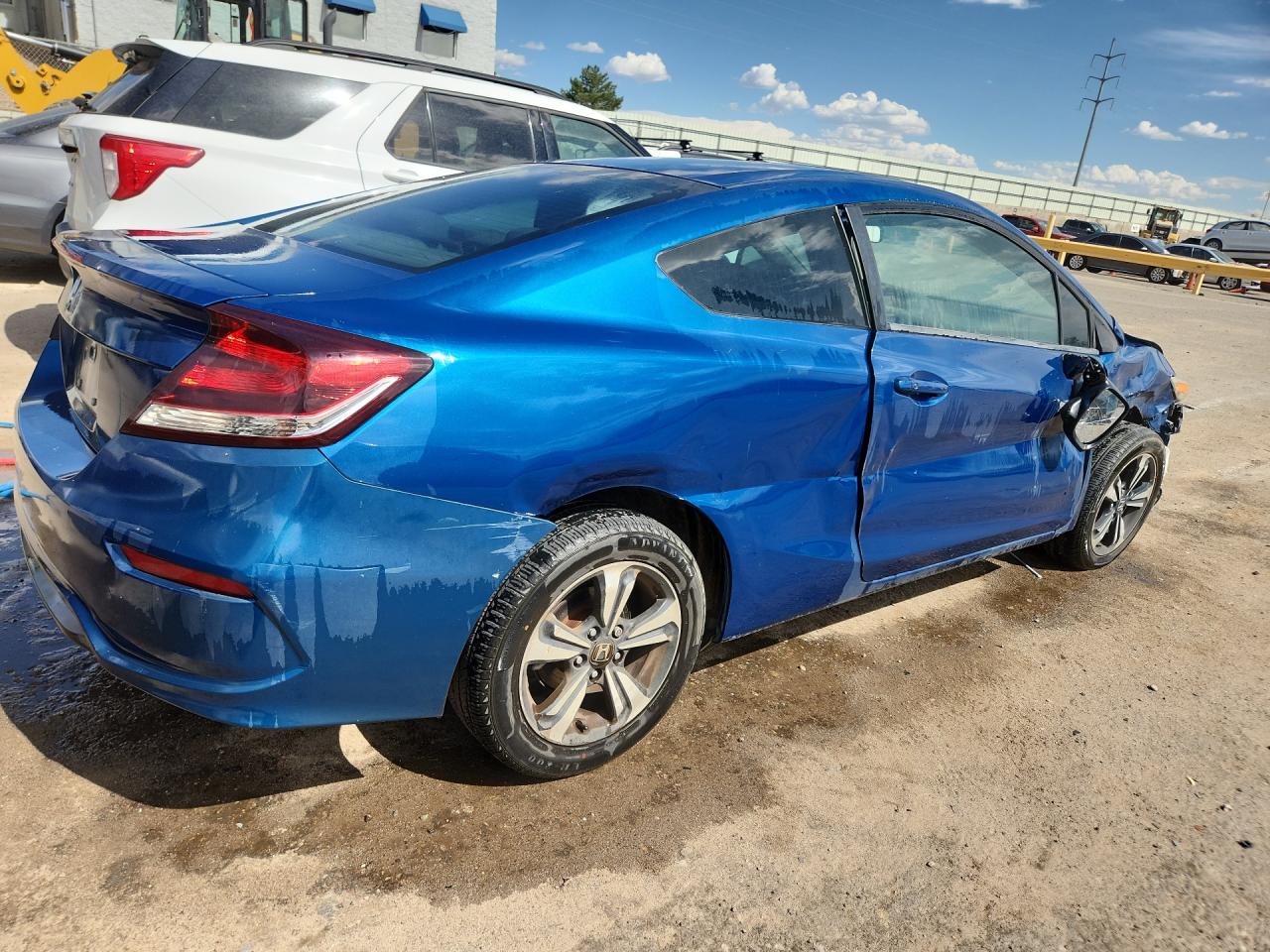 2014 Honda Civic Ex Blue vin: 2HGFG3A86EH517089 Damage: Right Qtr Panel, Dent(S) W/ Paint Dmg, > 12 Inches