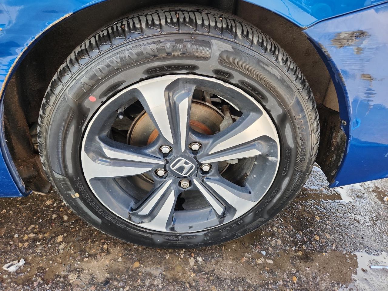 2014 Honda Civic Ex Blue vin: 2HGFG3A86EH517089 Damage: Left Rear Wheel, Curb Rash, > 12 Inches