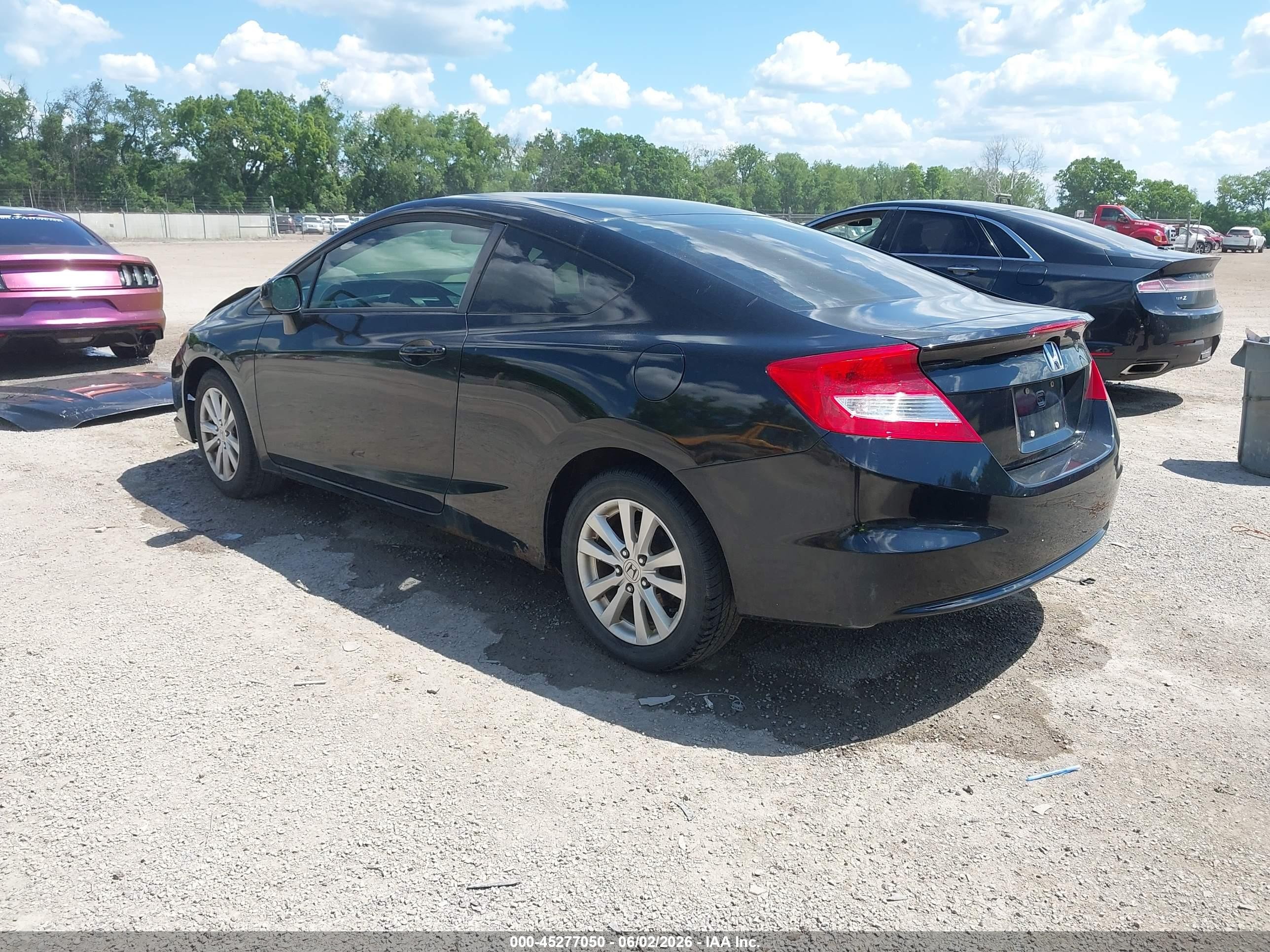2012 Honda Civic Ex Black vin: 2HGFG3A8XCH506707