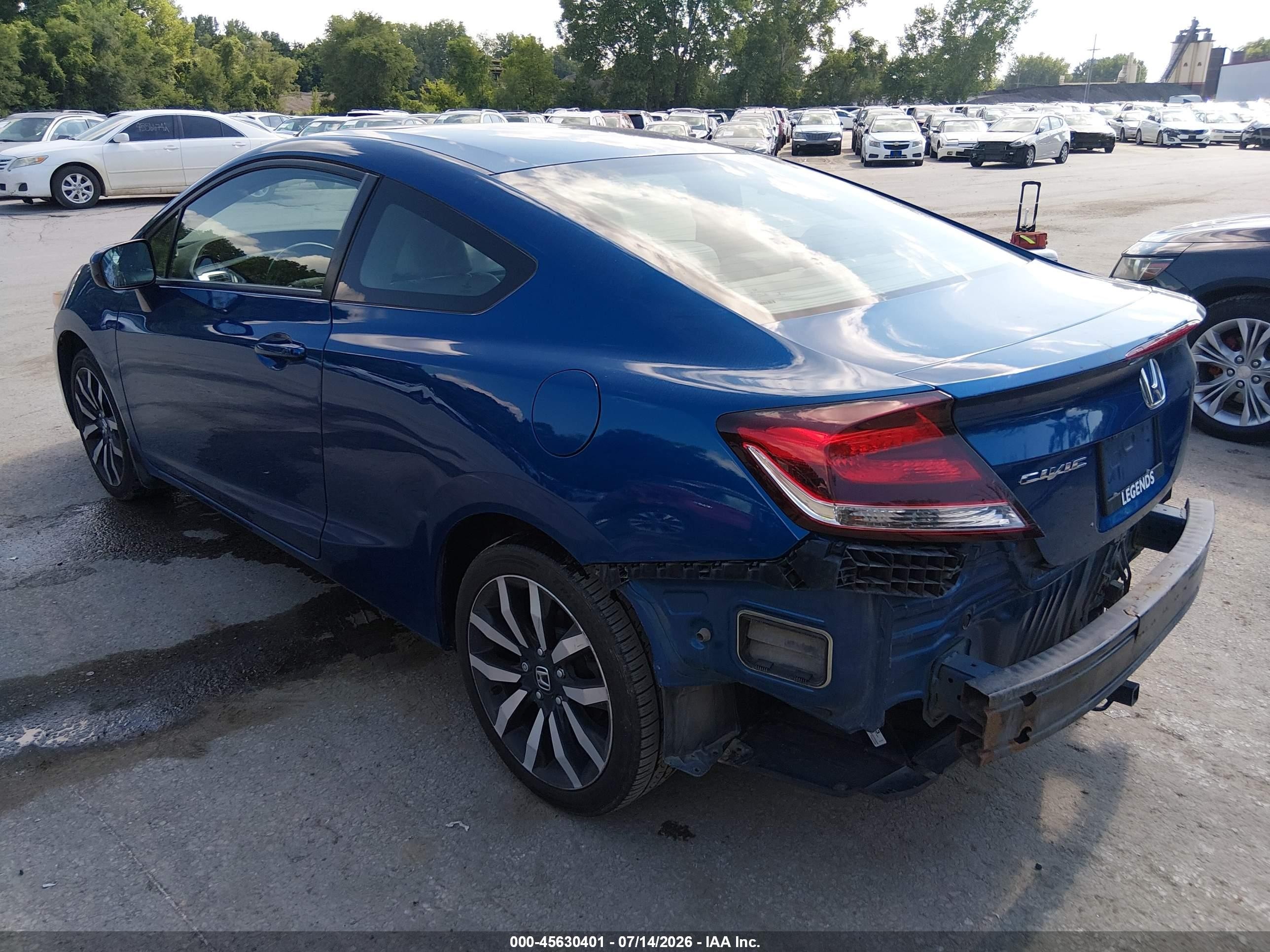 2015 Honda Civic Ex-l Blue vin: 2HGFG3B00FH520578