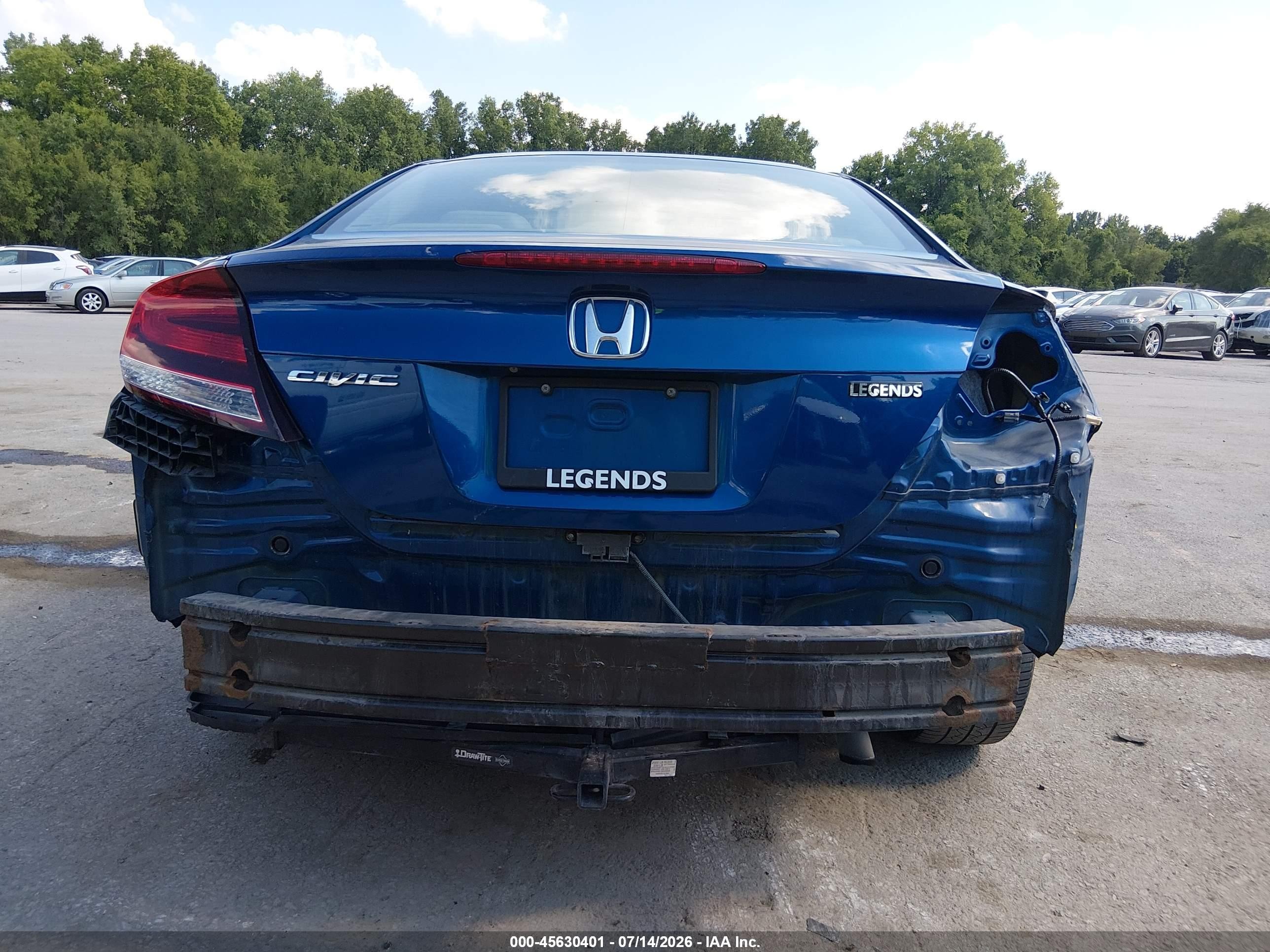 2015 Honda Civic Ex-l Blue vin: 2HGFG3B00FH520578